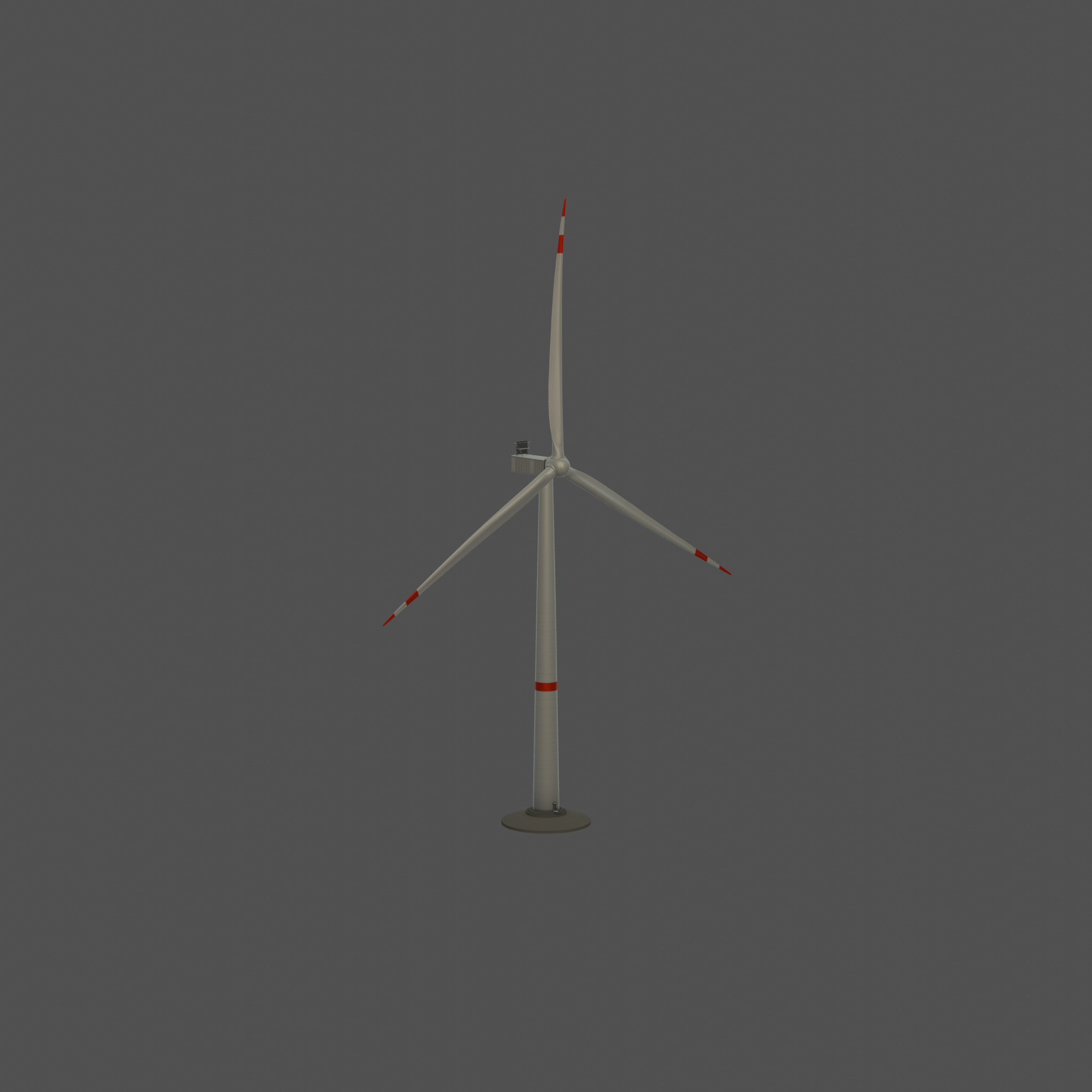 Wind-turbine with foundation V1 H-115 RD 172 m Low-poly 3D model_62