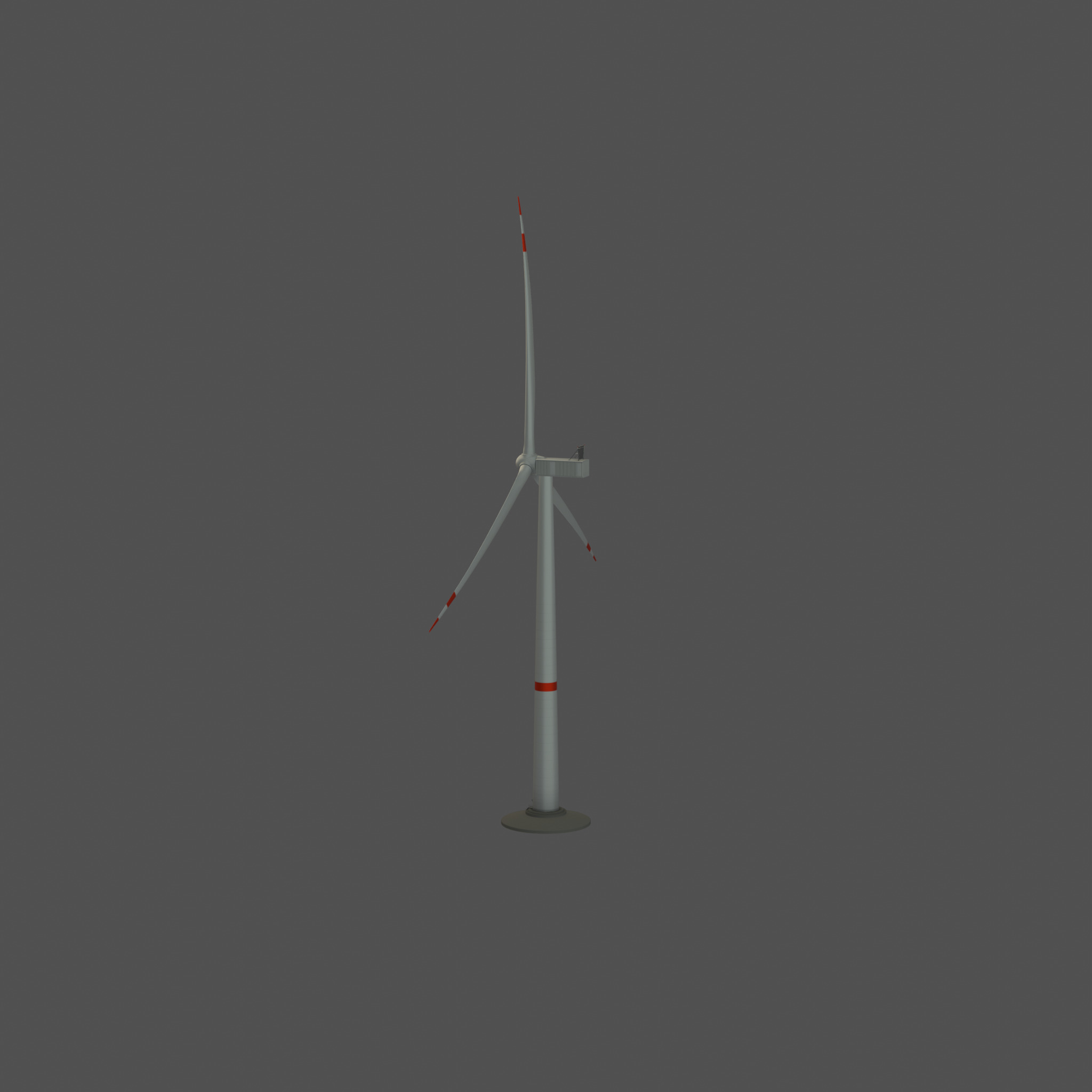 Wind-turbine with foundation V1 H-115 RD 172 m Low-poly 3D model_49