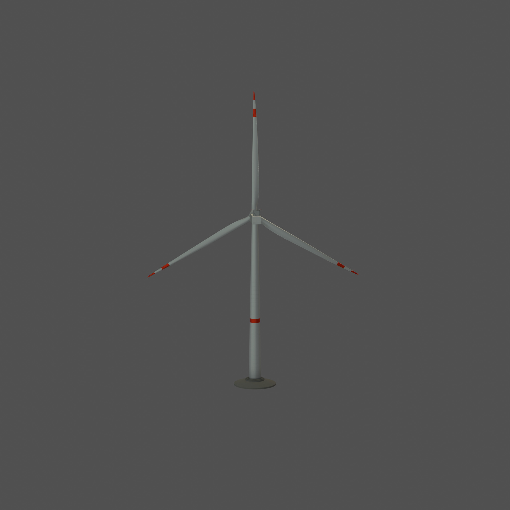 Wind-turbine with foundation V1 H-115 RD 172 m Low-poly 3D model_39