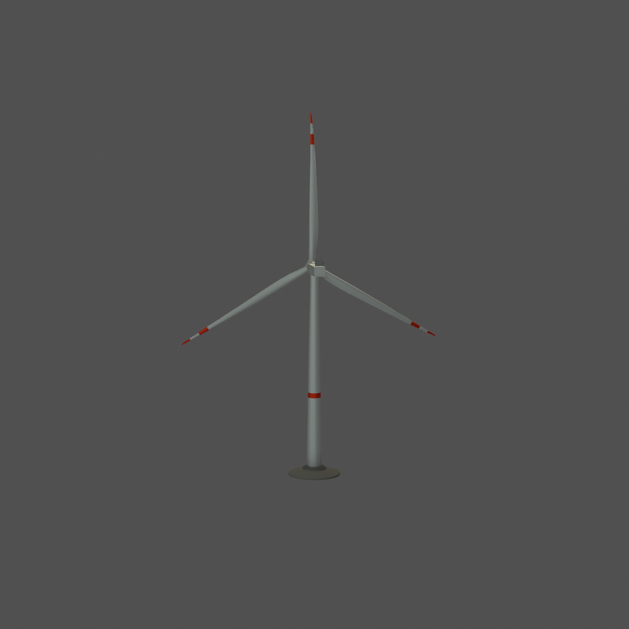 Wind-turbine with foundation V1 H-115 RD 172 m Low-poly 3D model_25