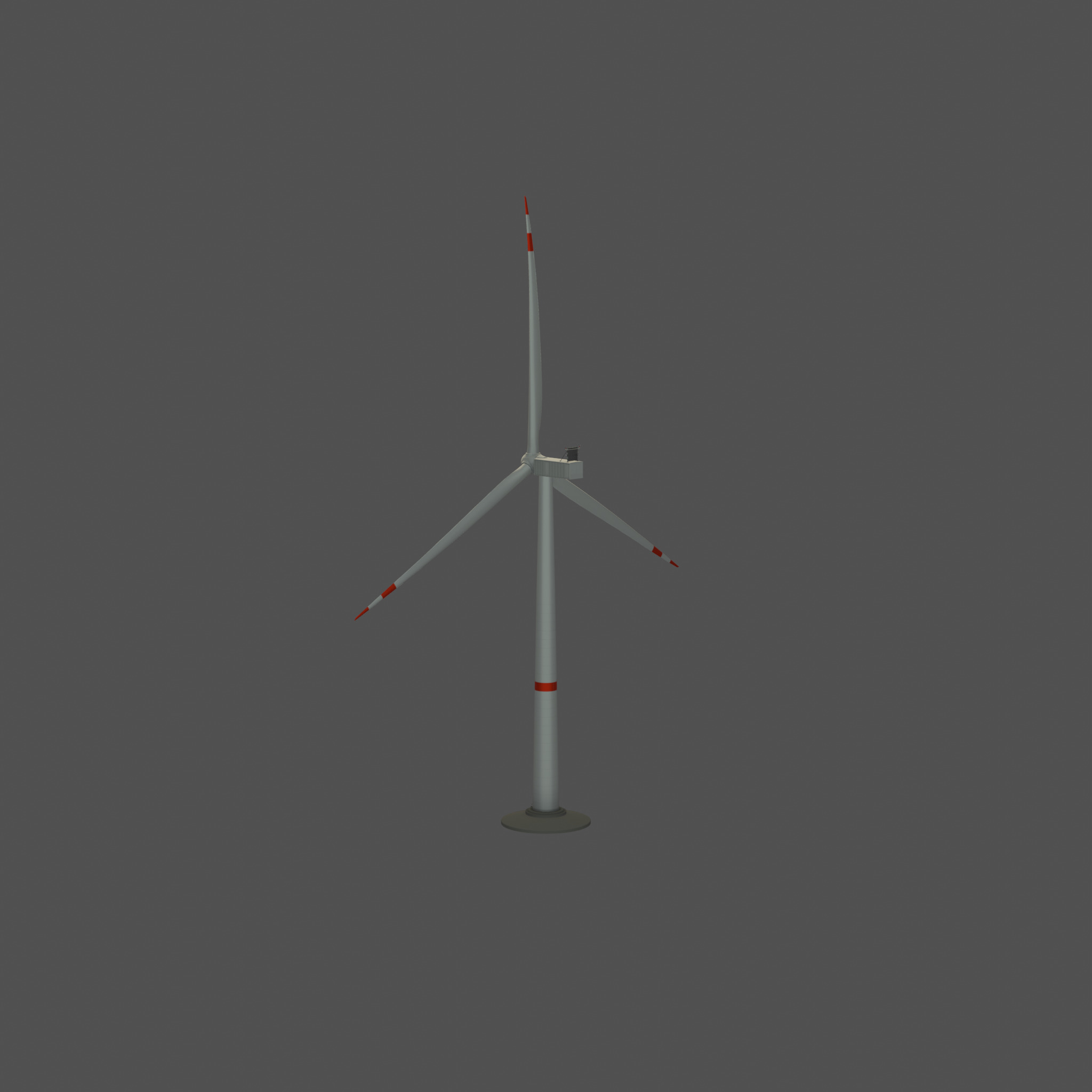 Wind-turbine with foundation V1 H-115 RD 172 m Low-poly 3D model_17