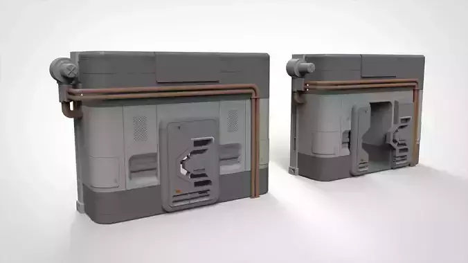 sci fi door 5 3D model