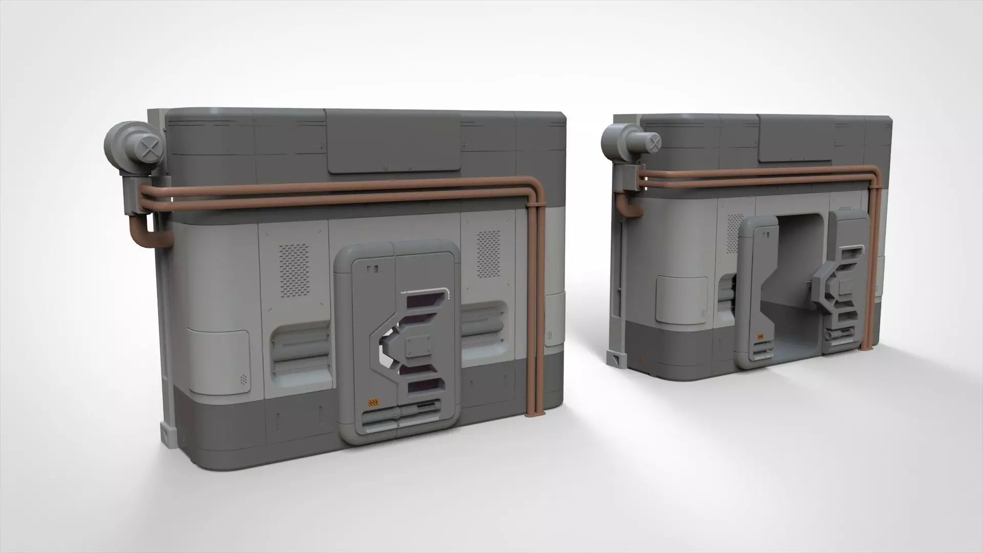 sci fi door 5 3D model_0
