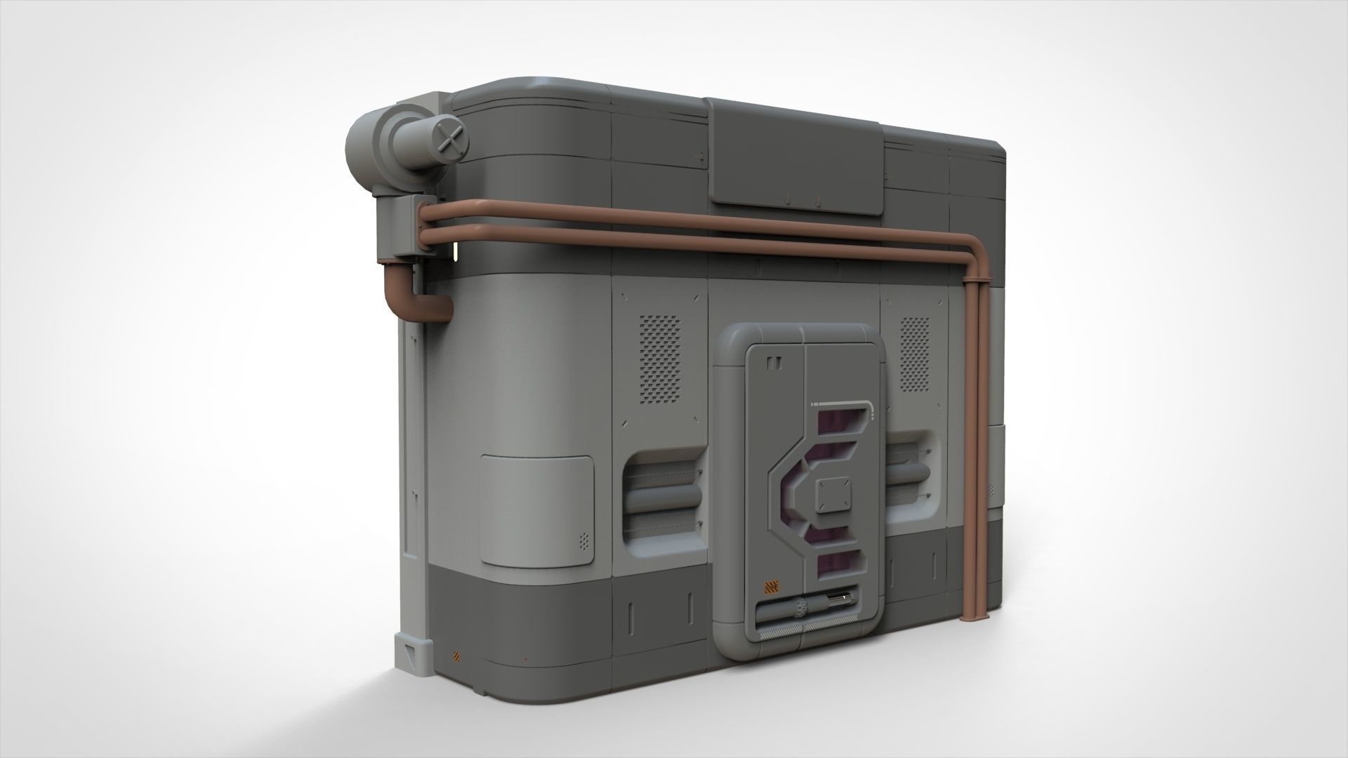 sci fi door 5 3D model_2