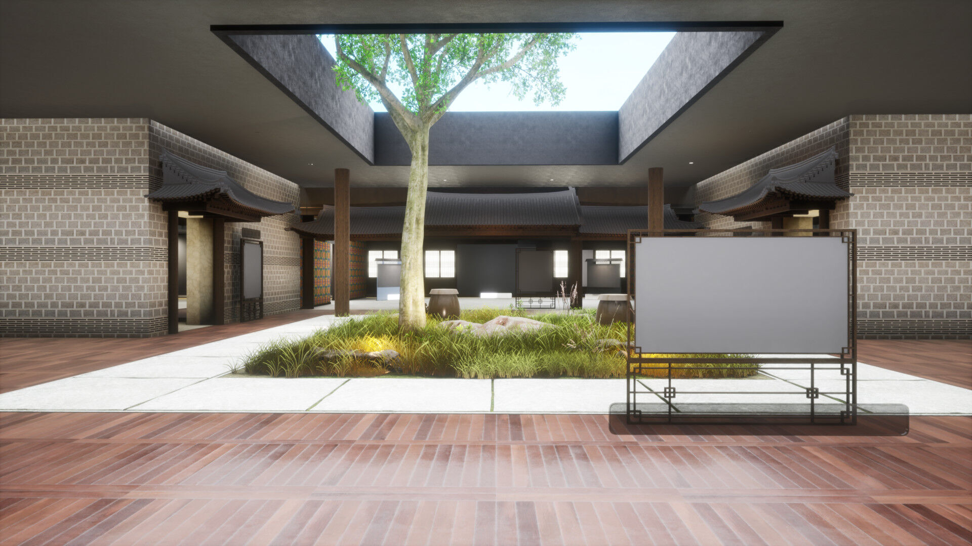 Courtyard Hanok Gallery 3D model_1