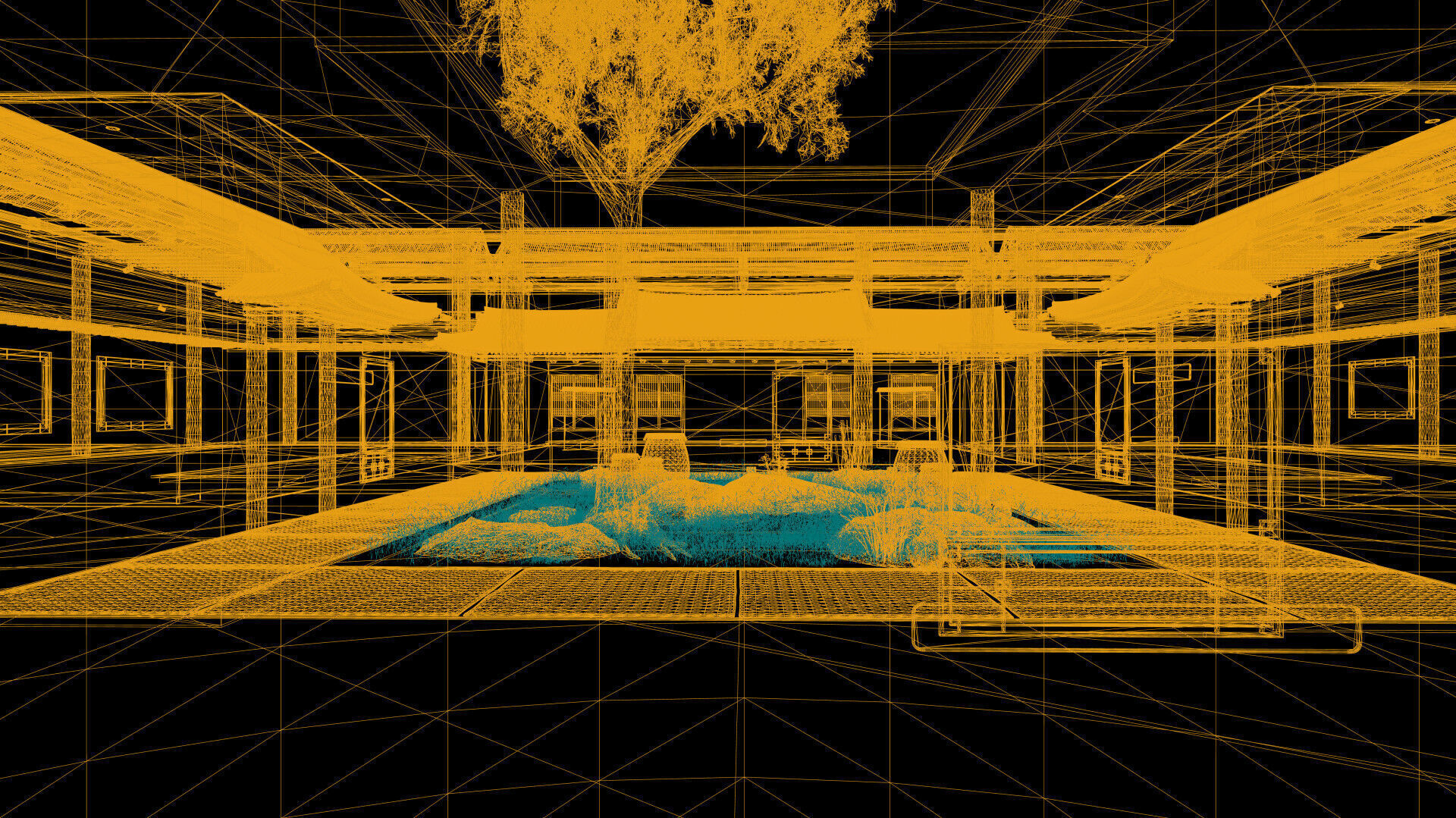 Courtyard Hanok Gallery 3D model_33