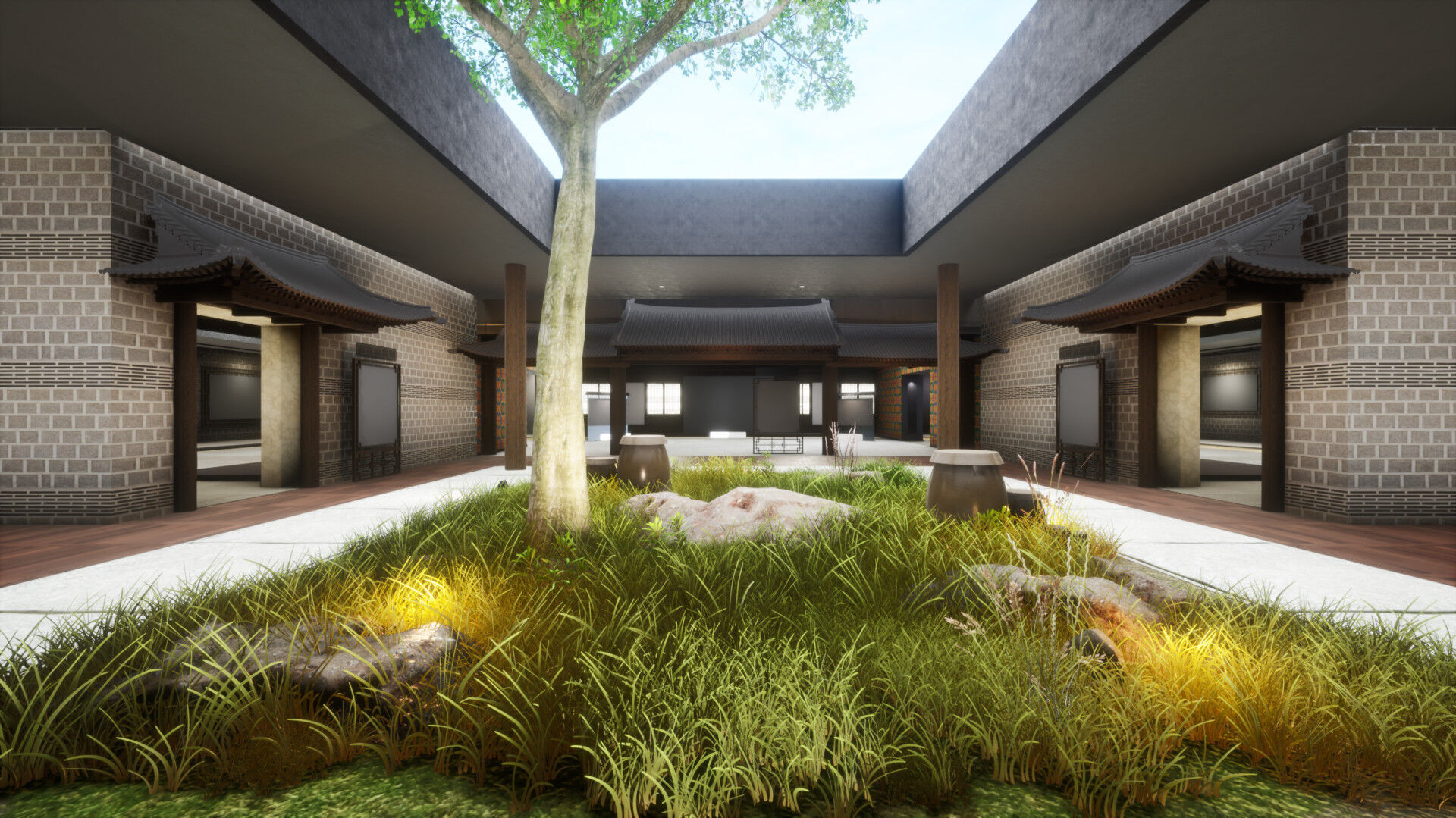 Courtyard Hanok Gallery 3D model_2