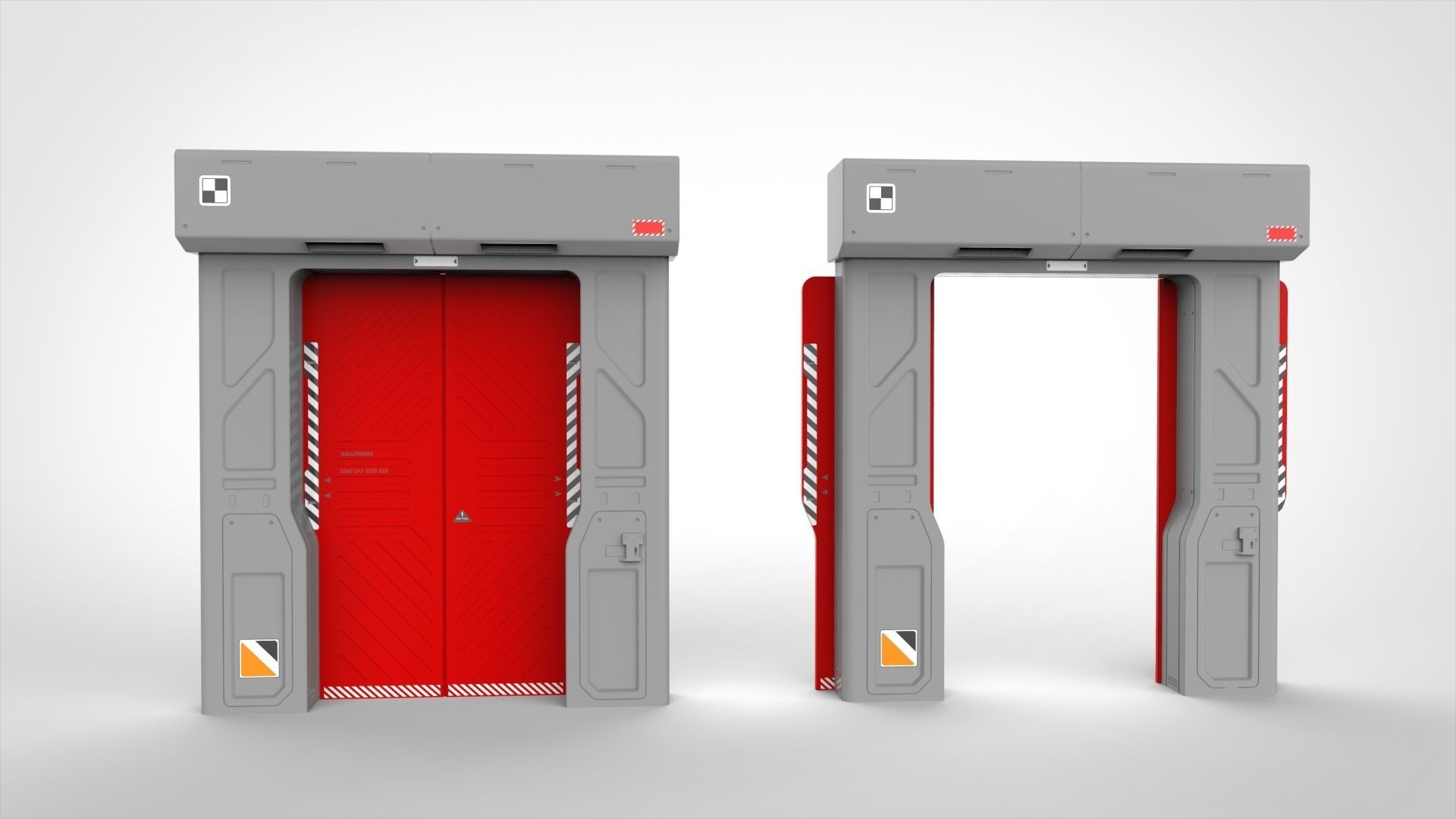 sci fi door 11 3D model_2