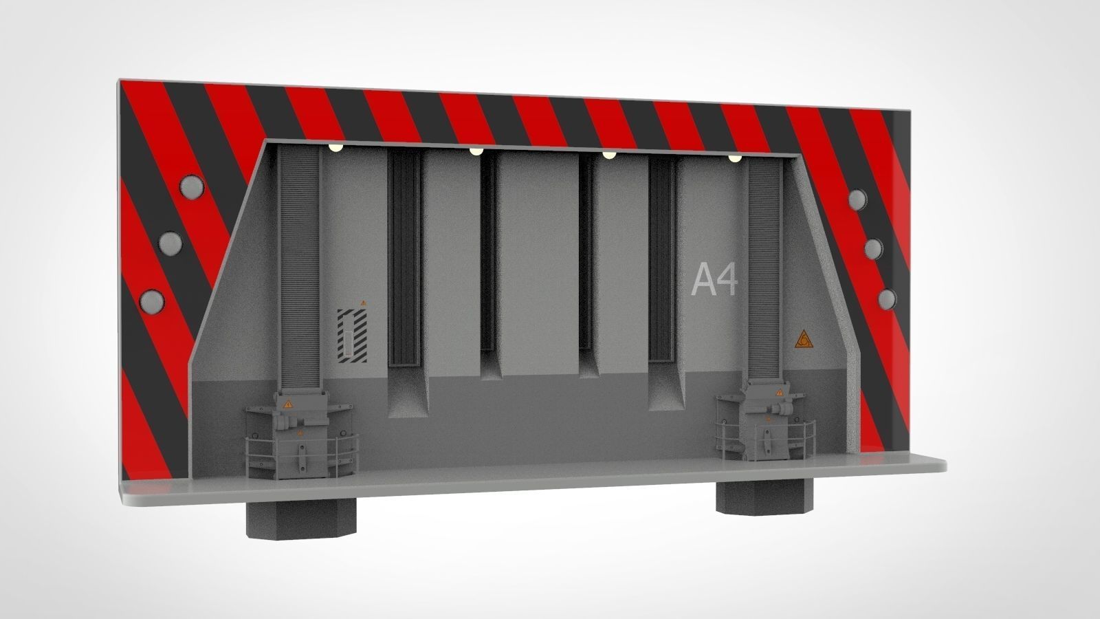 sci-fi antinuclear gates 3D model_3
