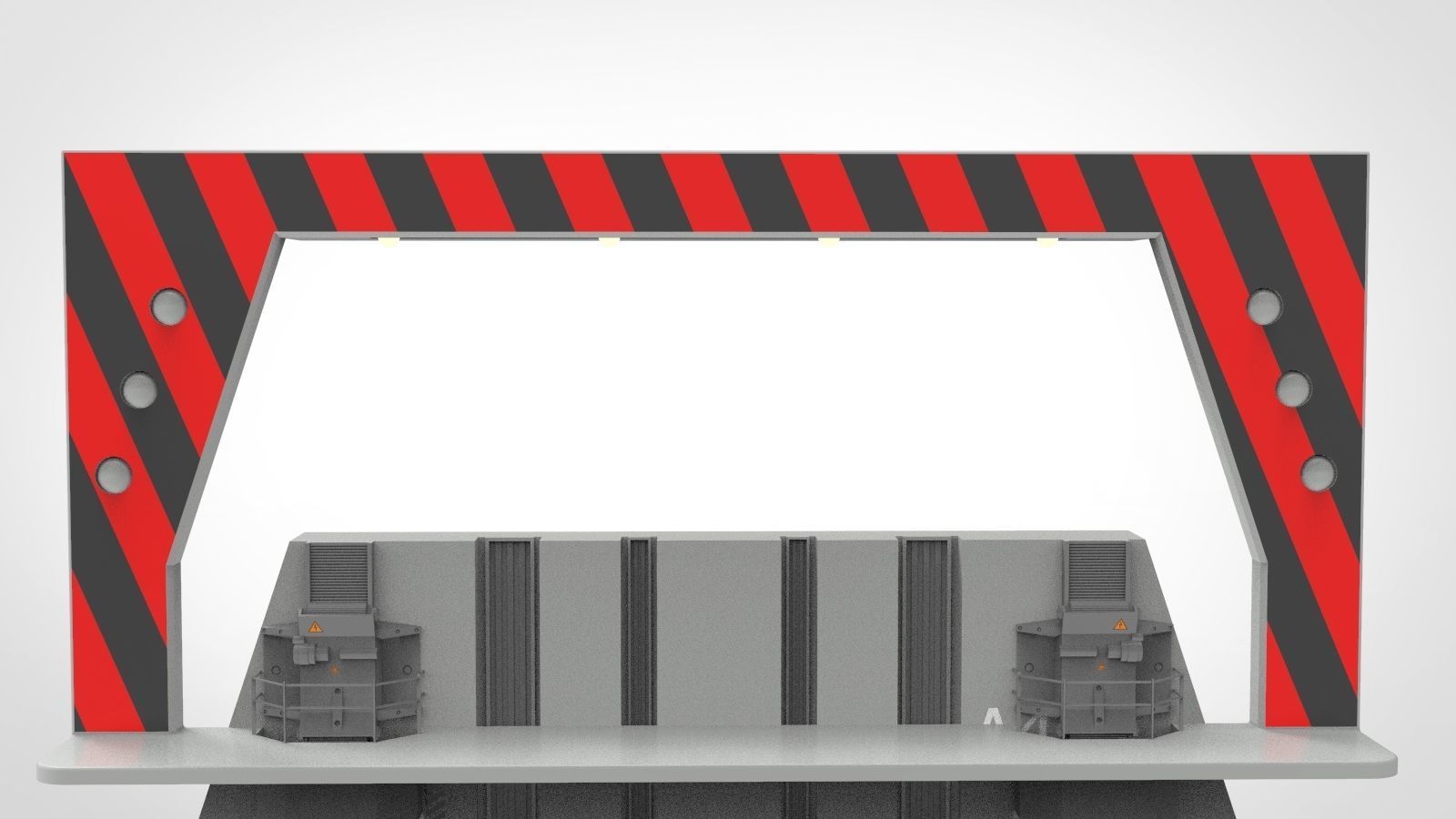 sci-fi antinuclear gates 3D model_16
