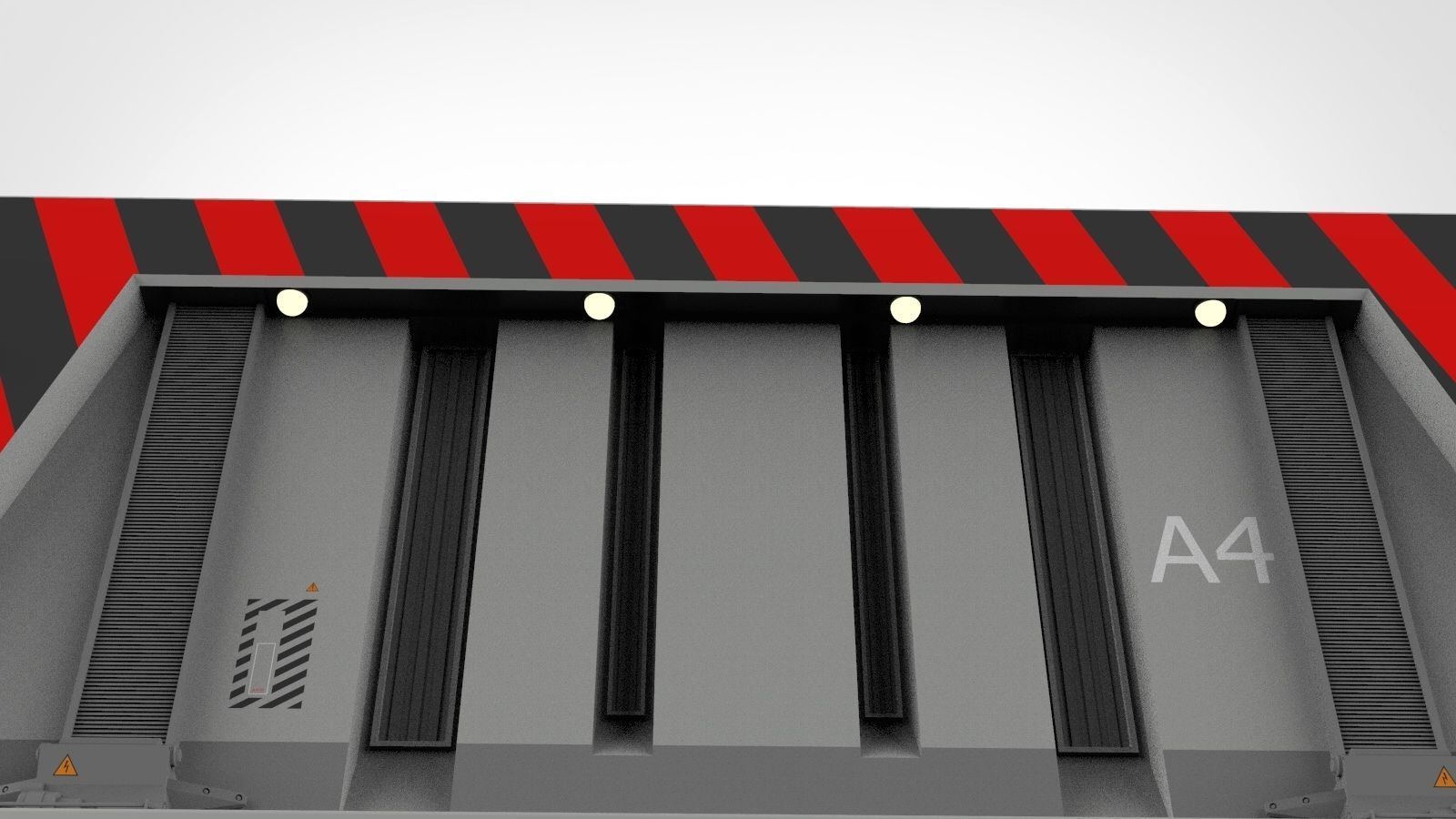 sci-fi antinuclear gates 3D model_10