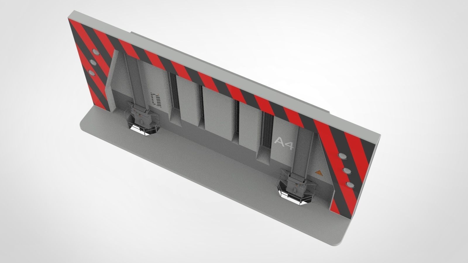 sci-fi antinuclear gates 3D model_6