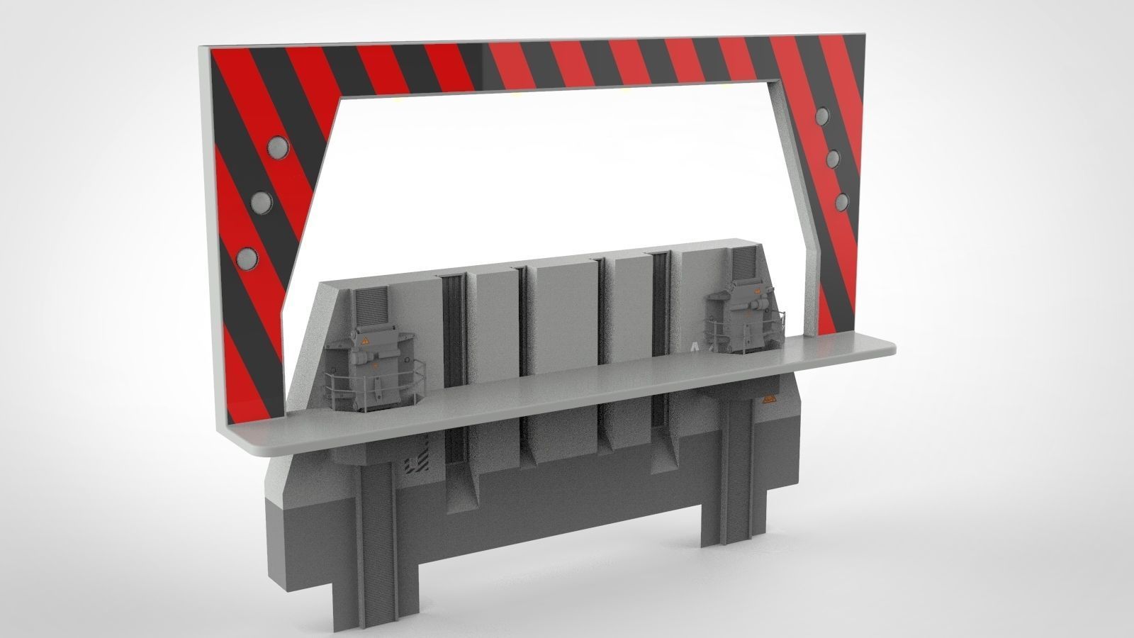 sci-fi antinuclear gates 3D model_2