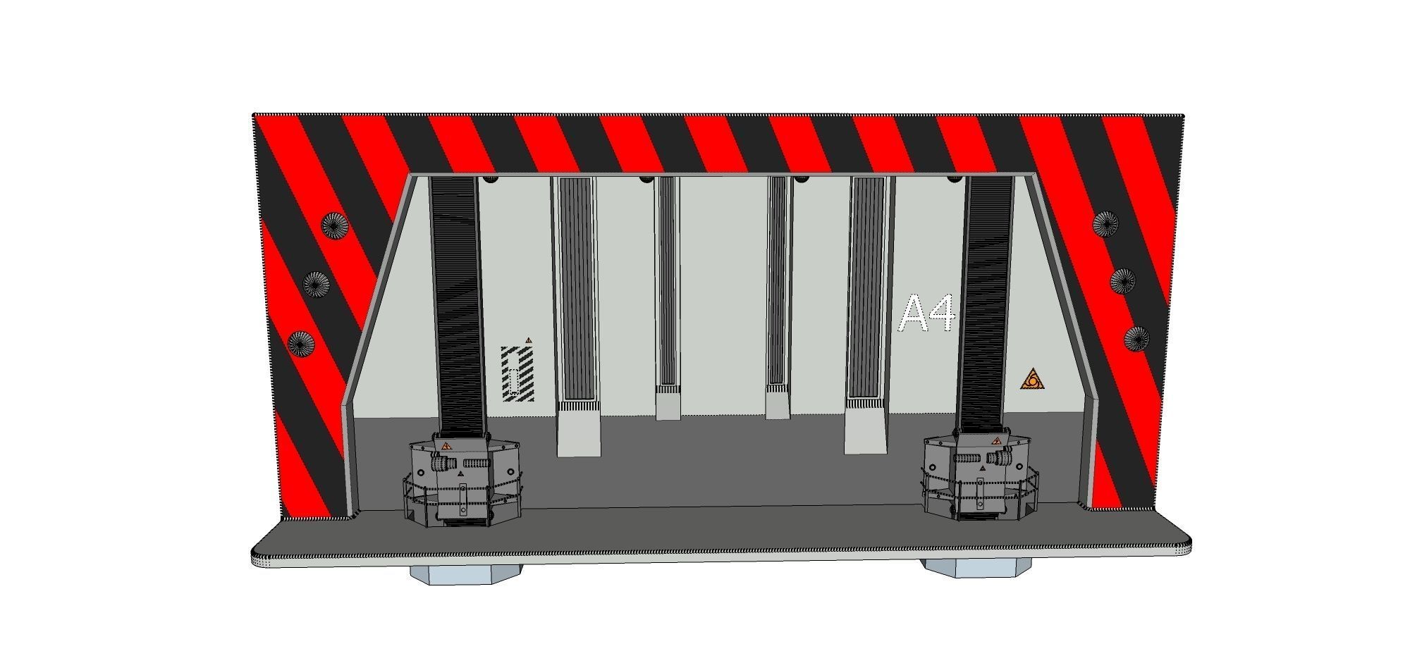 sci-fi antinuclear gates 3D model_15