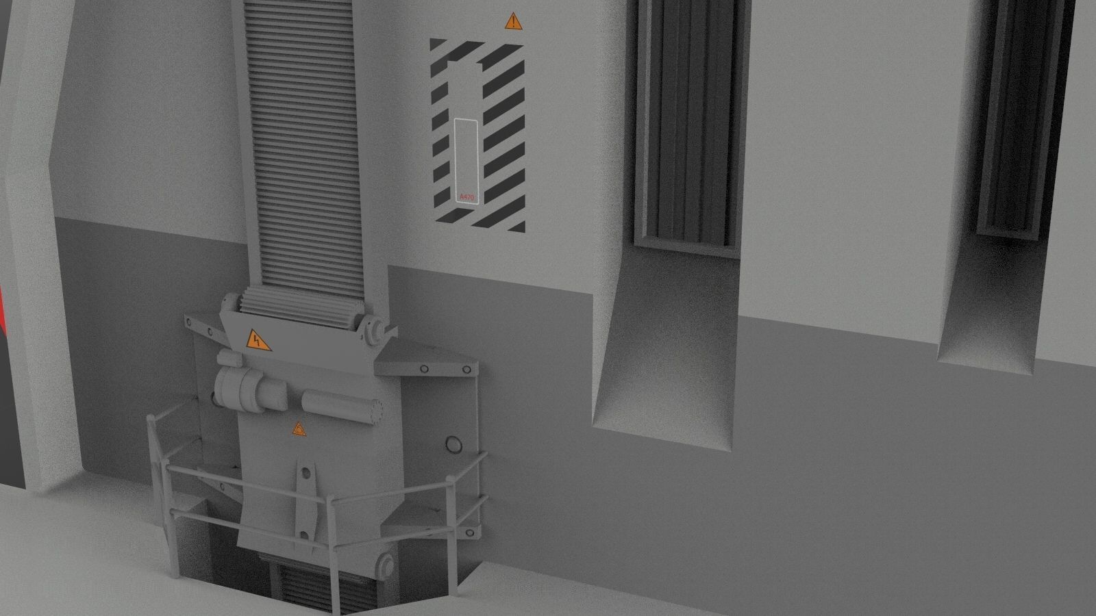 sci-fi antinuclear gates 3D model_9