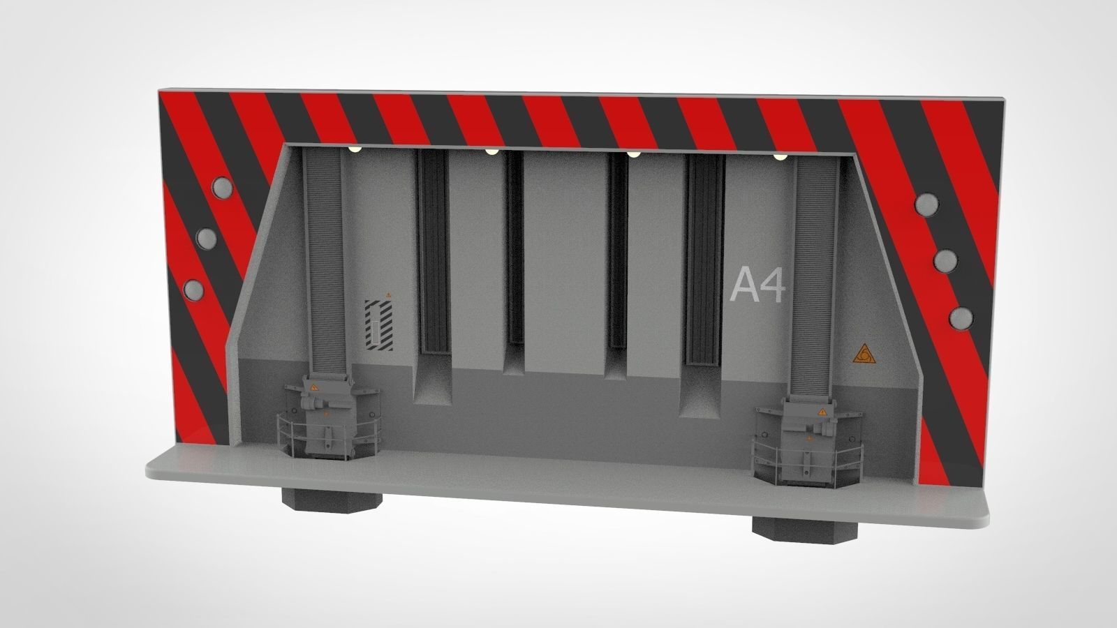sci-fi antinuclear gates 3D model_4