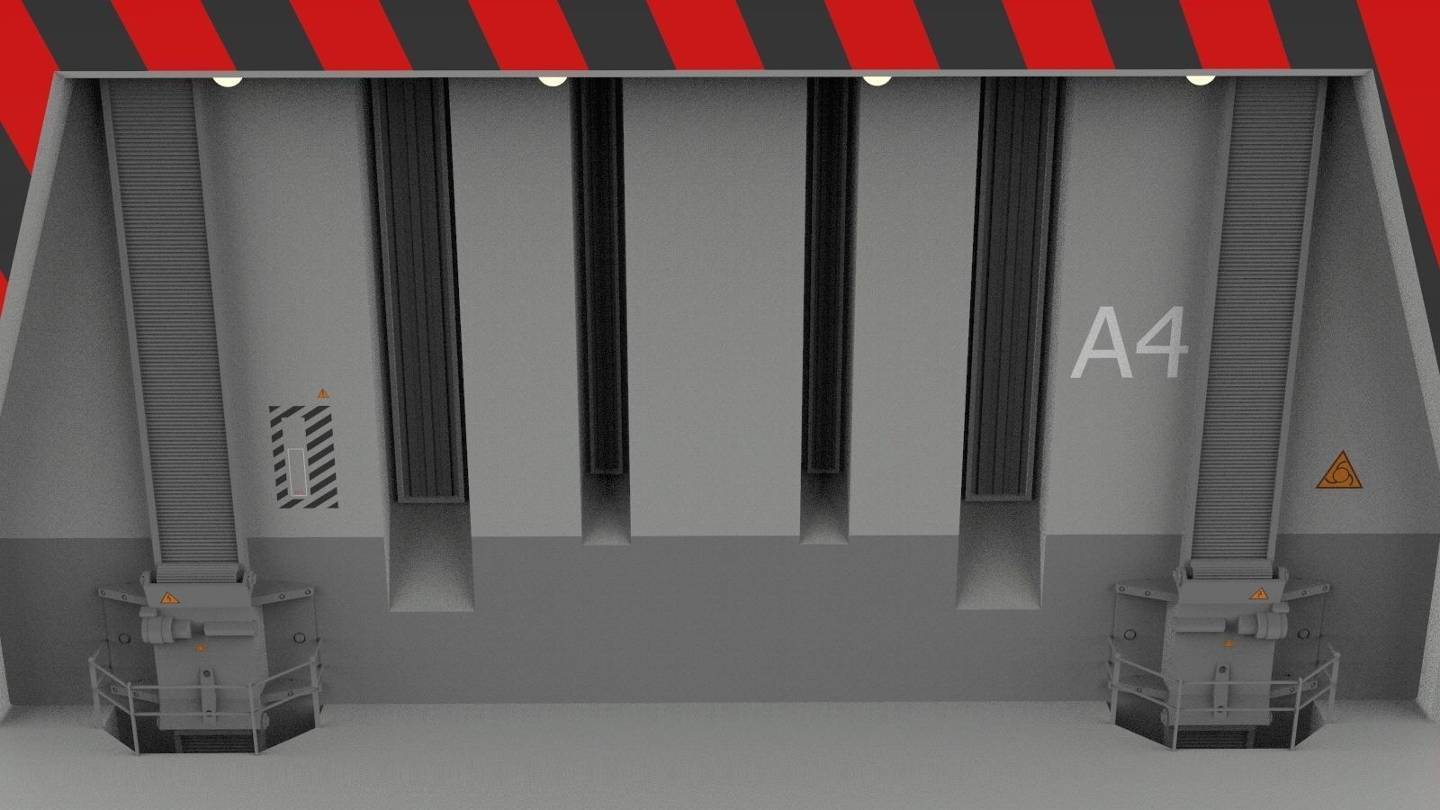 sci-fi antinuclear gates 3D model_11