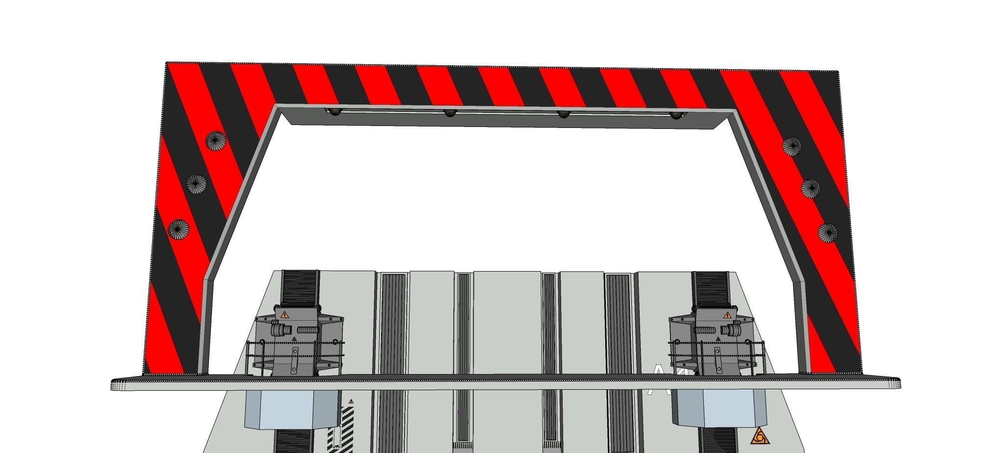 sci-fi antinuclear gates 3D model_12