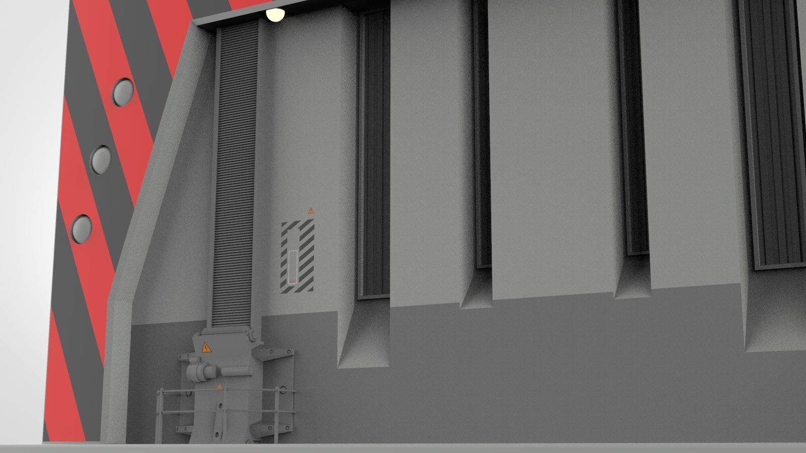 sci-fi antinuclear gates 3D model_8