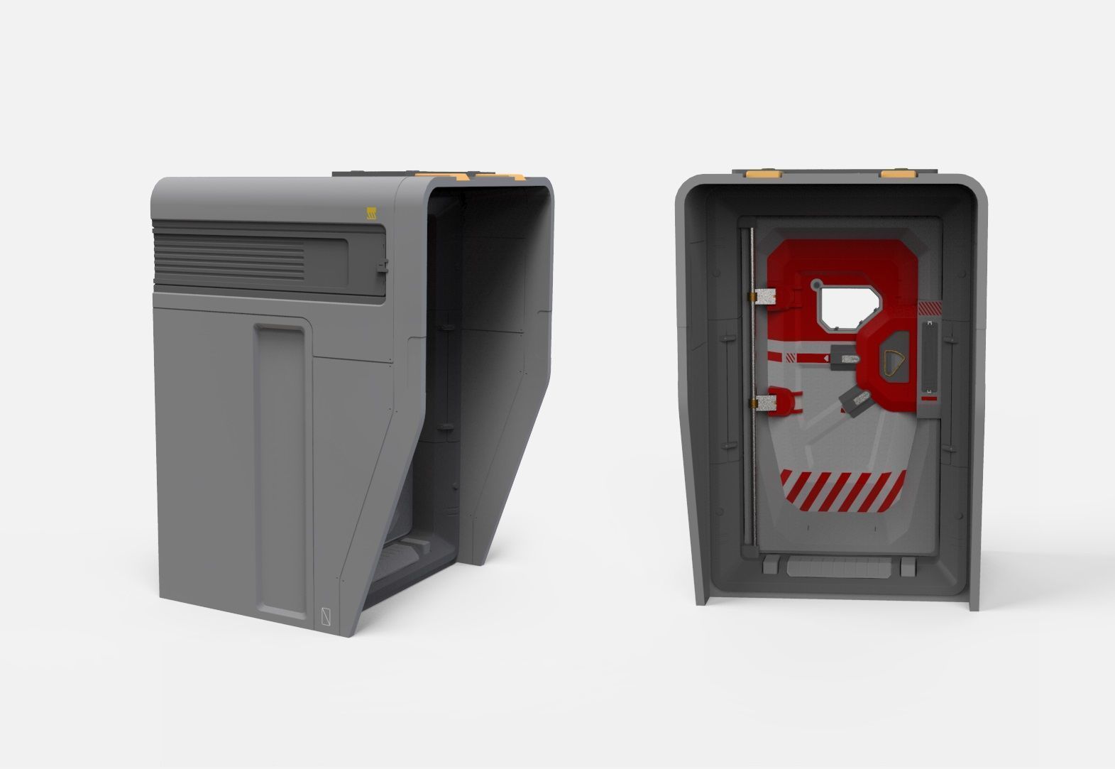 Sci fi door 12 3D model_3