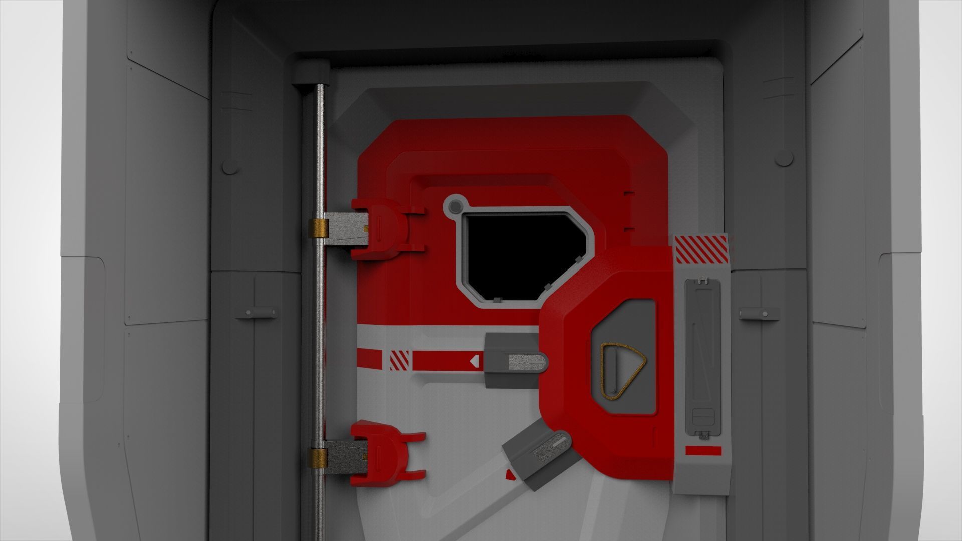 Sci fi door 12 3D model_7