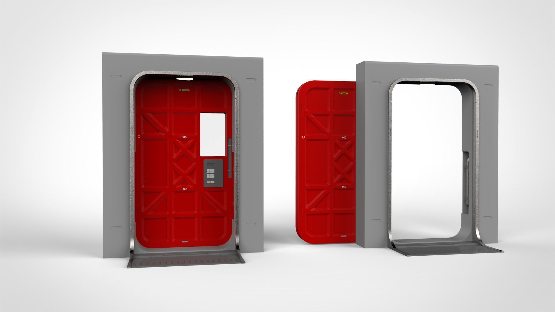 Sci fi door 12 3D model_16