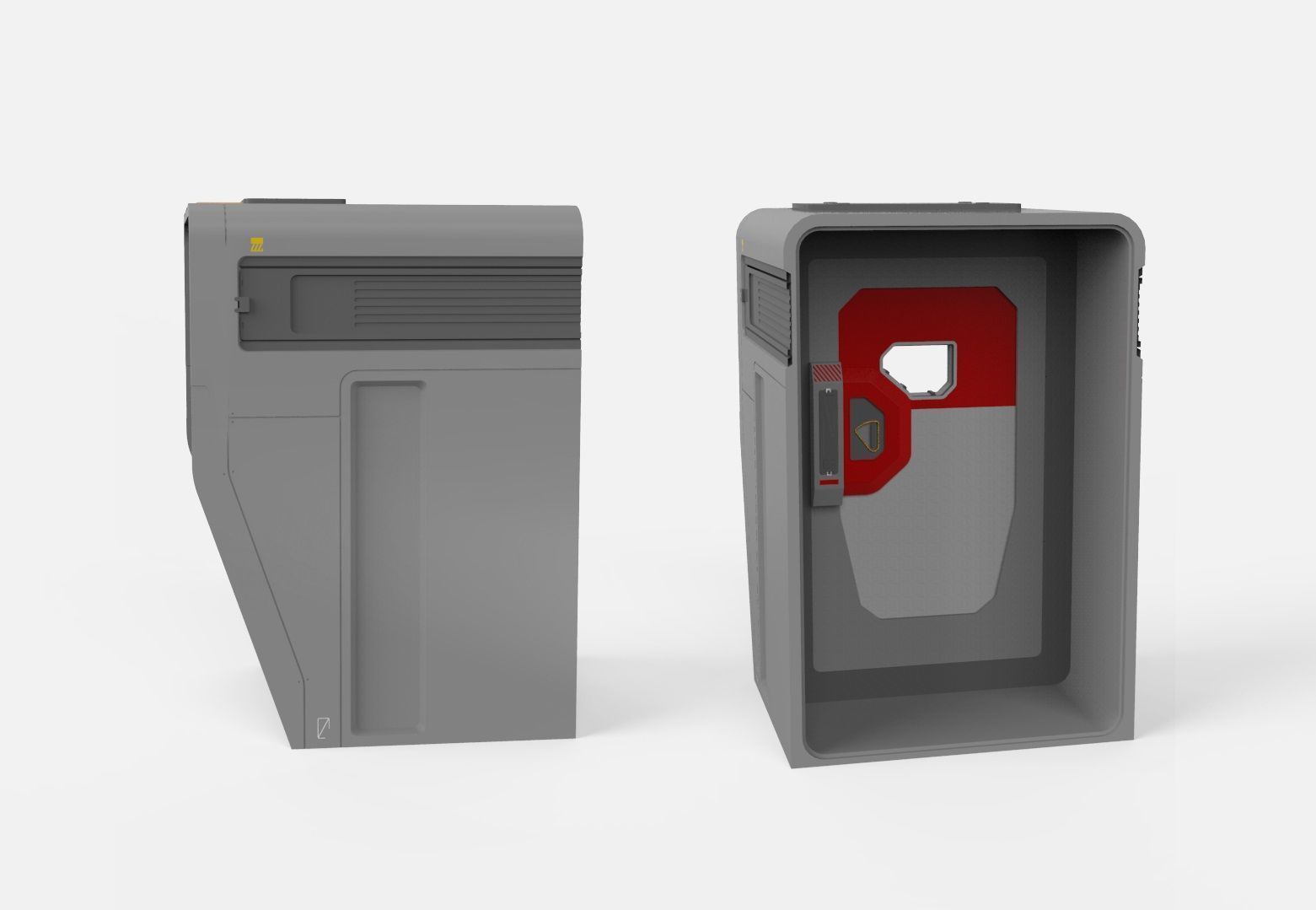 Sci fi door 12 3D model_4