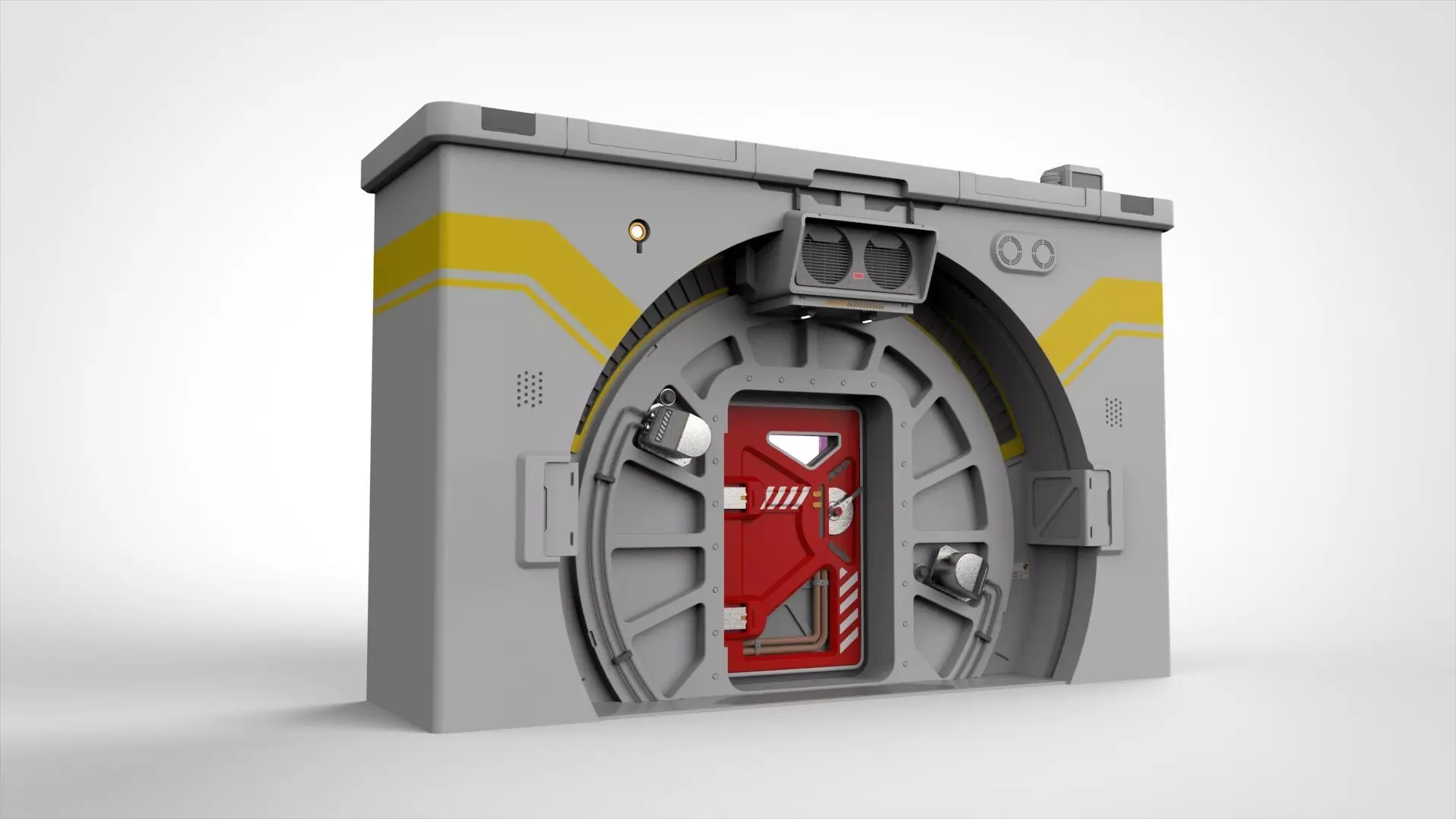 sci fi door 7 3D model_0