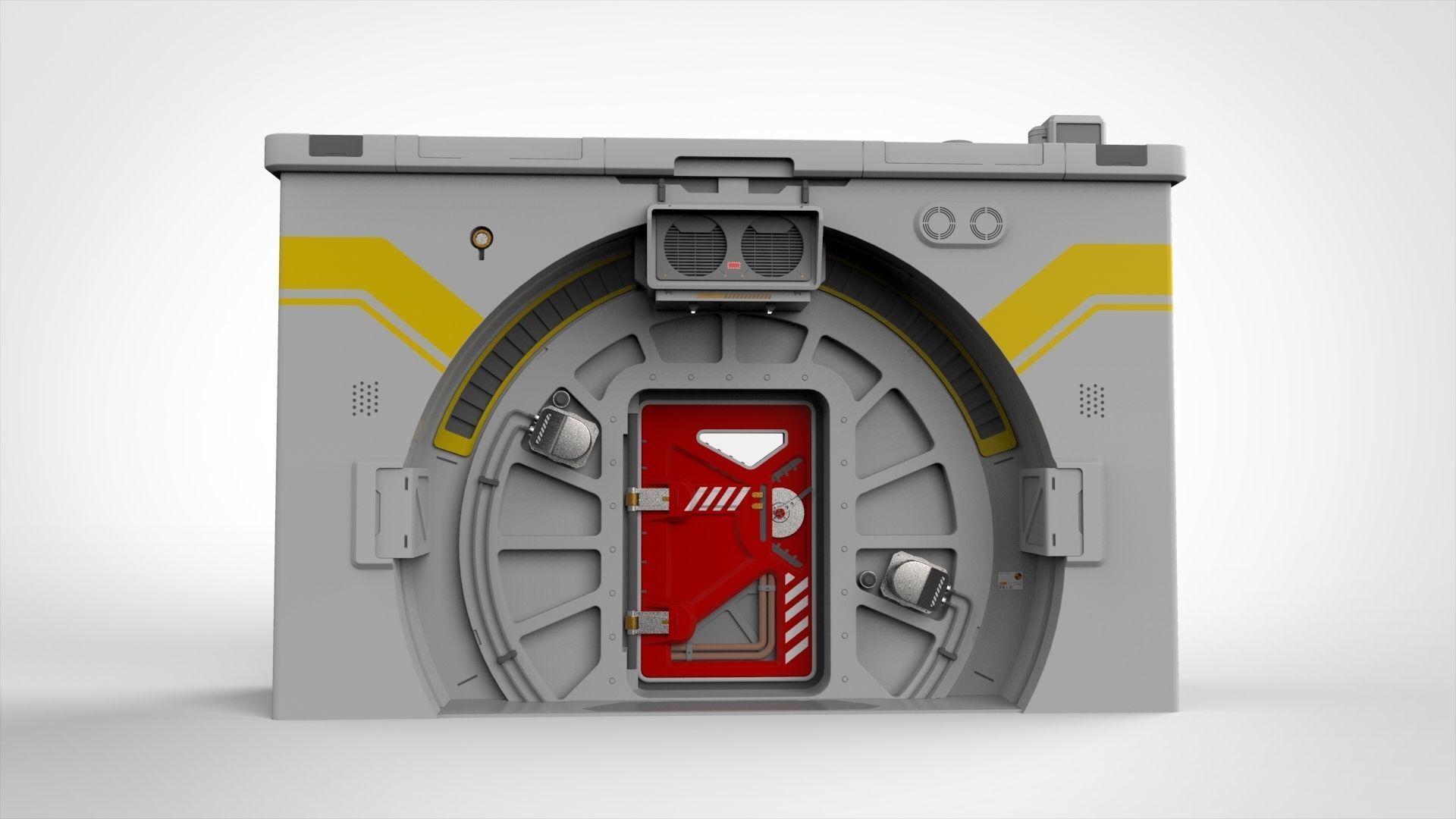 sci fi door 7 3D model_2