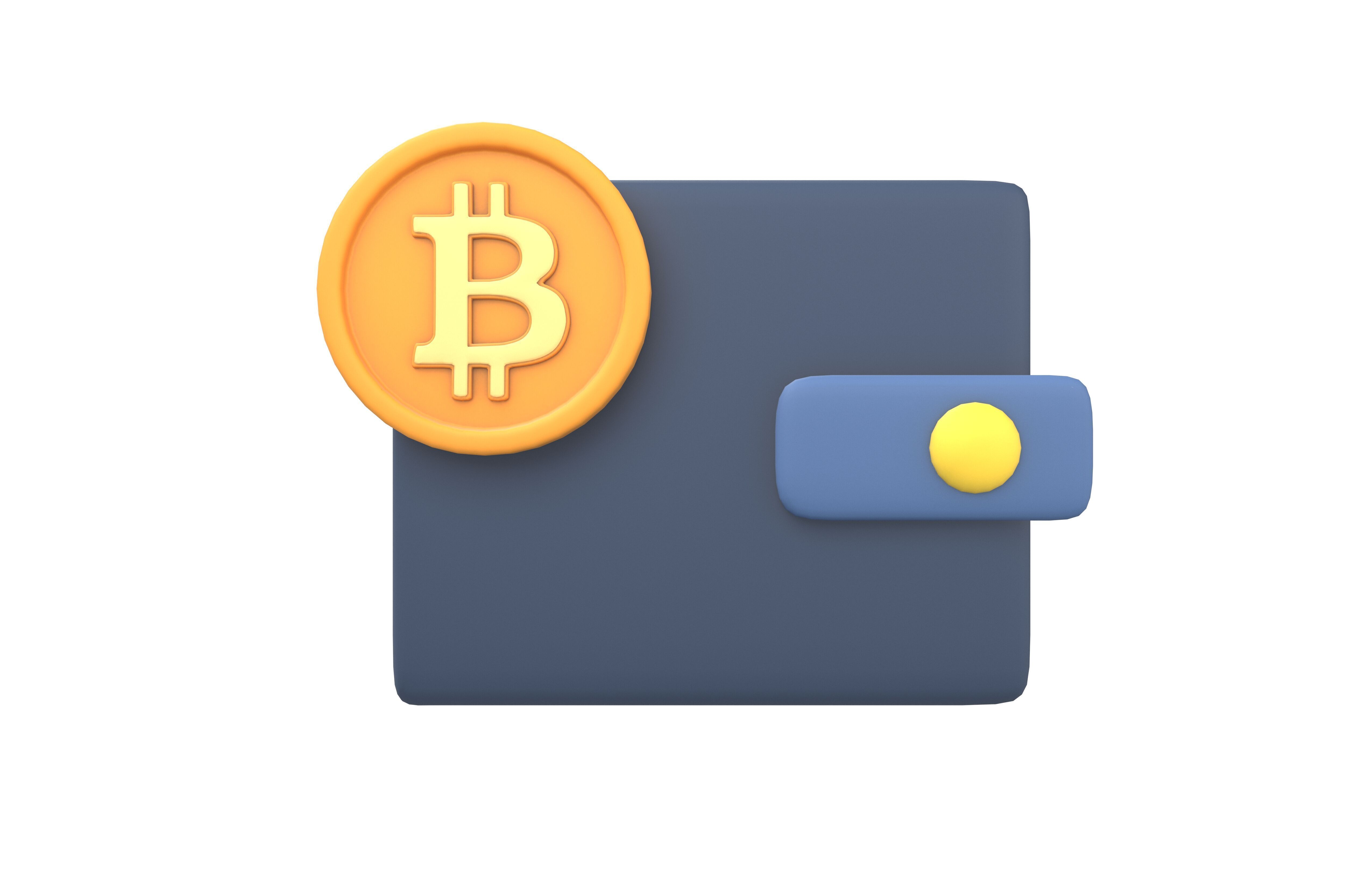 Crypto Wallet Icon v1 001 Low-poly 3D model_1