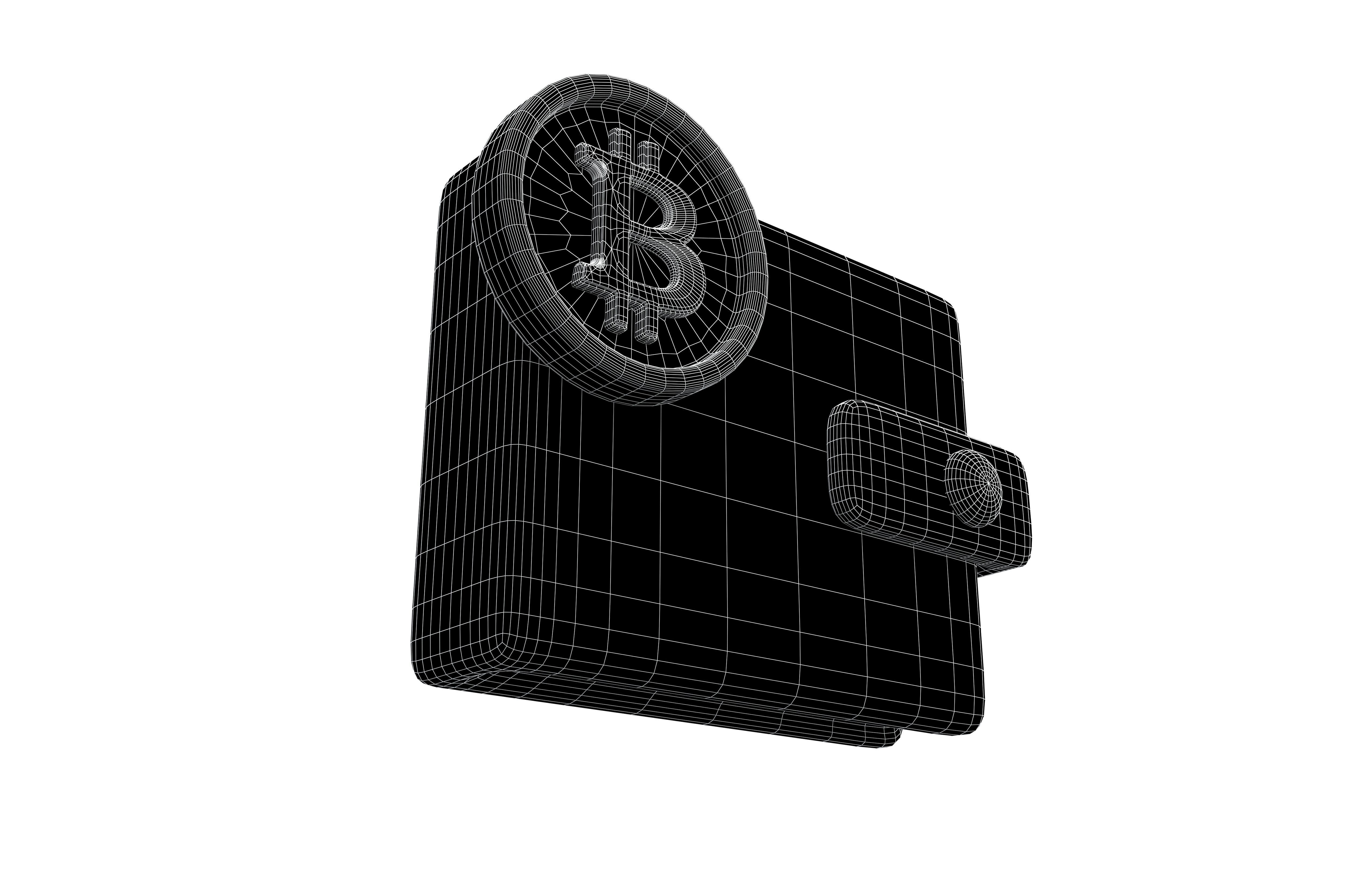 Crypto Wallet Icon v1 001 Low-poly 3D model_7