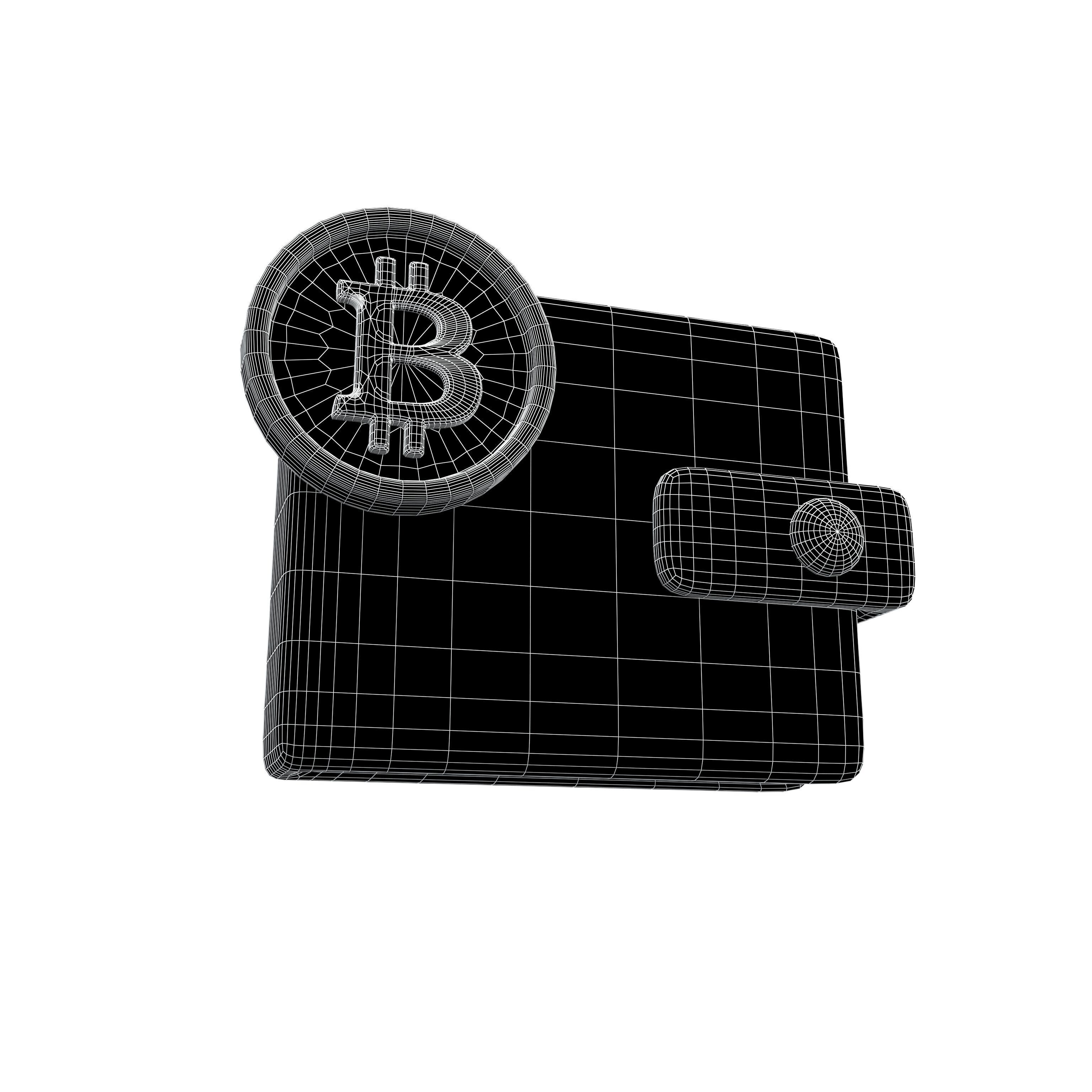 Crypto Wallet Icon v1 001 Low-poly 3D model_4