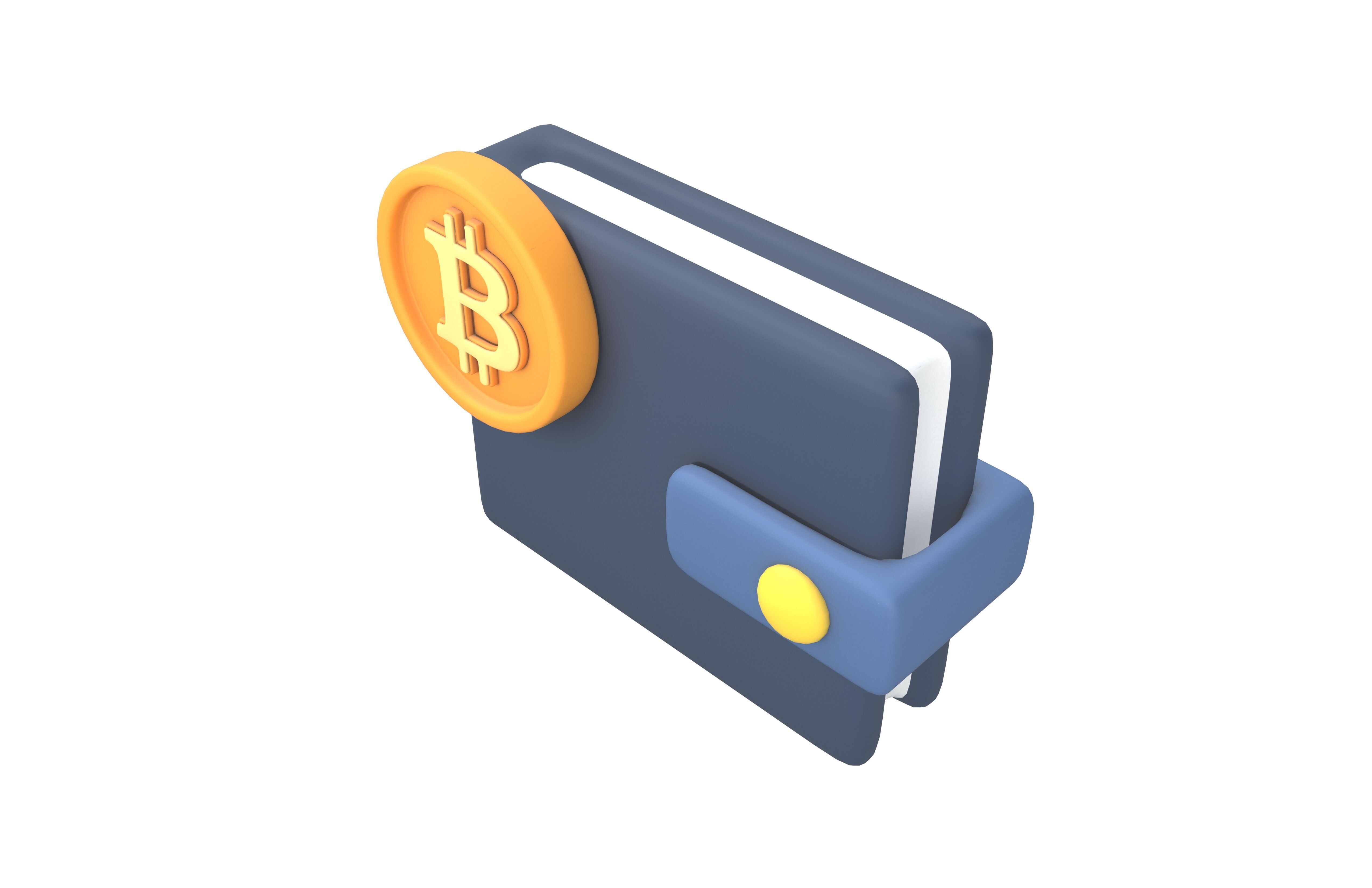 Crypto Wallet Icon v1 001 Low-poly 3D model_2