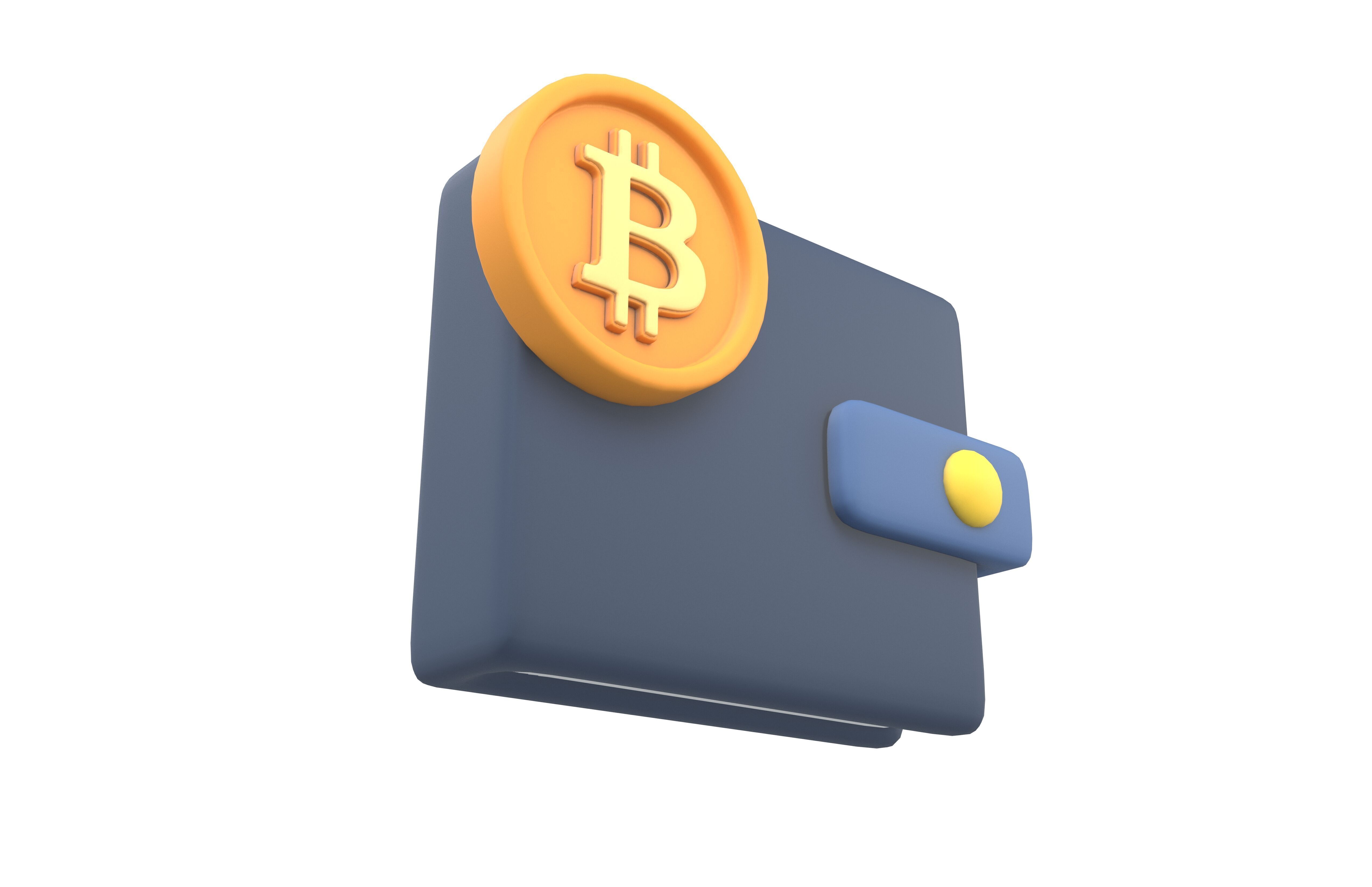 Crypto Wallet Icon v1 001 Low-poly 3D model_3