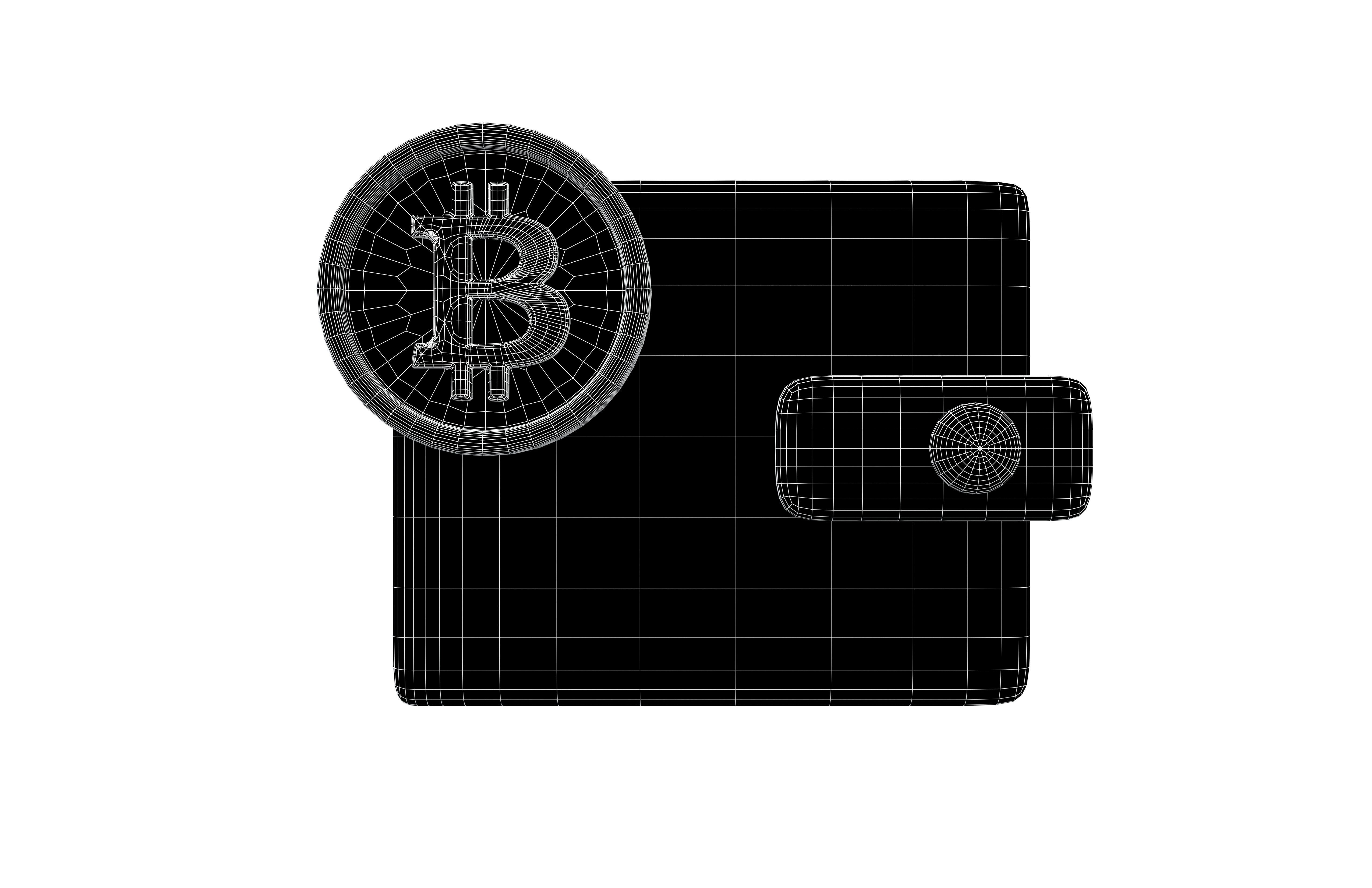 Crypto Wallet Icon v1 001 Low-poly 3D model_5