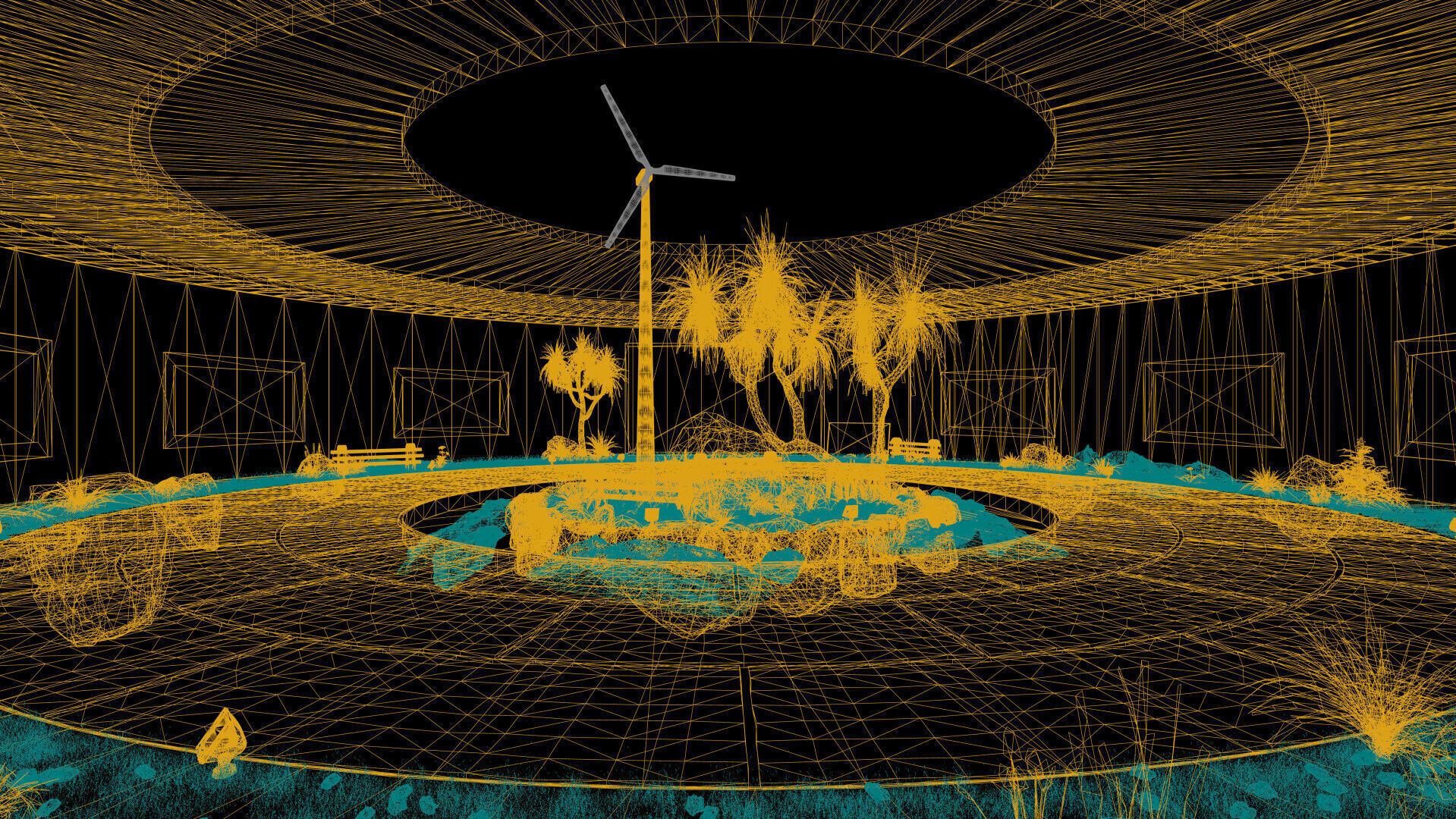 Natural circular gallery 3D model_21