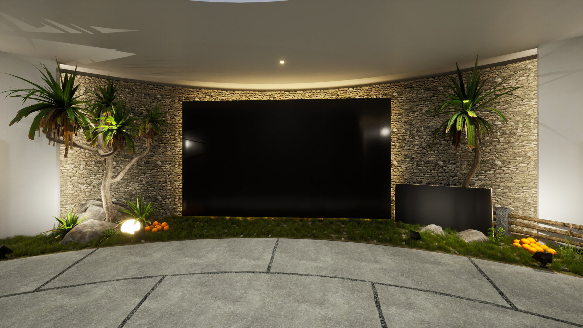 Natural circular gallery 3D model_7