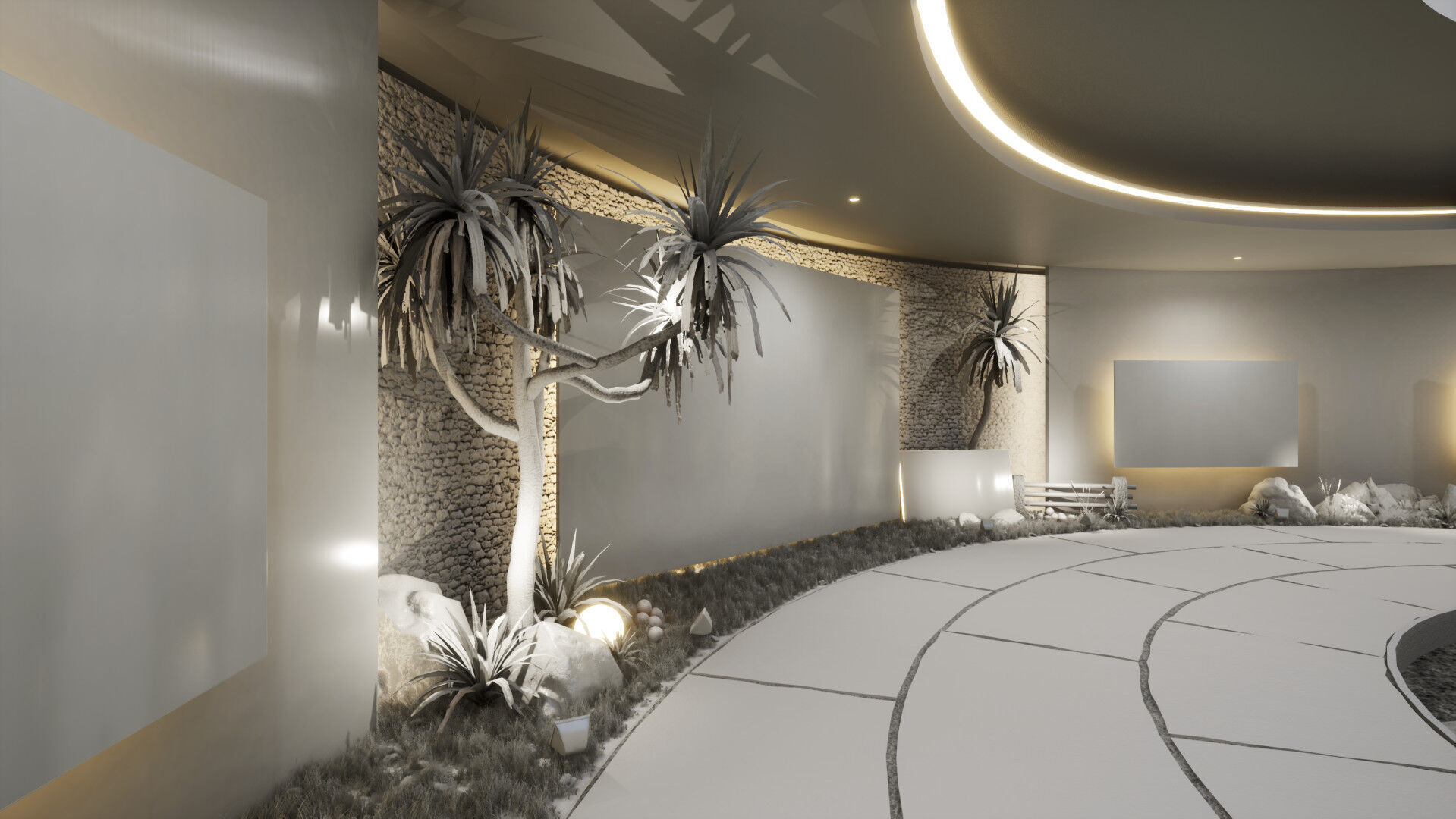 Natural circular gallery 3D model_18