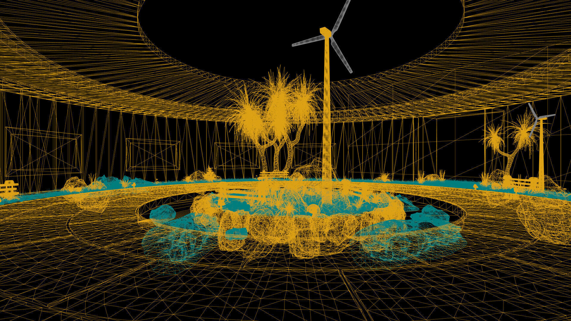 Natural circular gallery 3D model_22