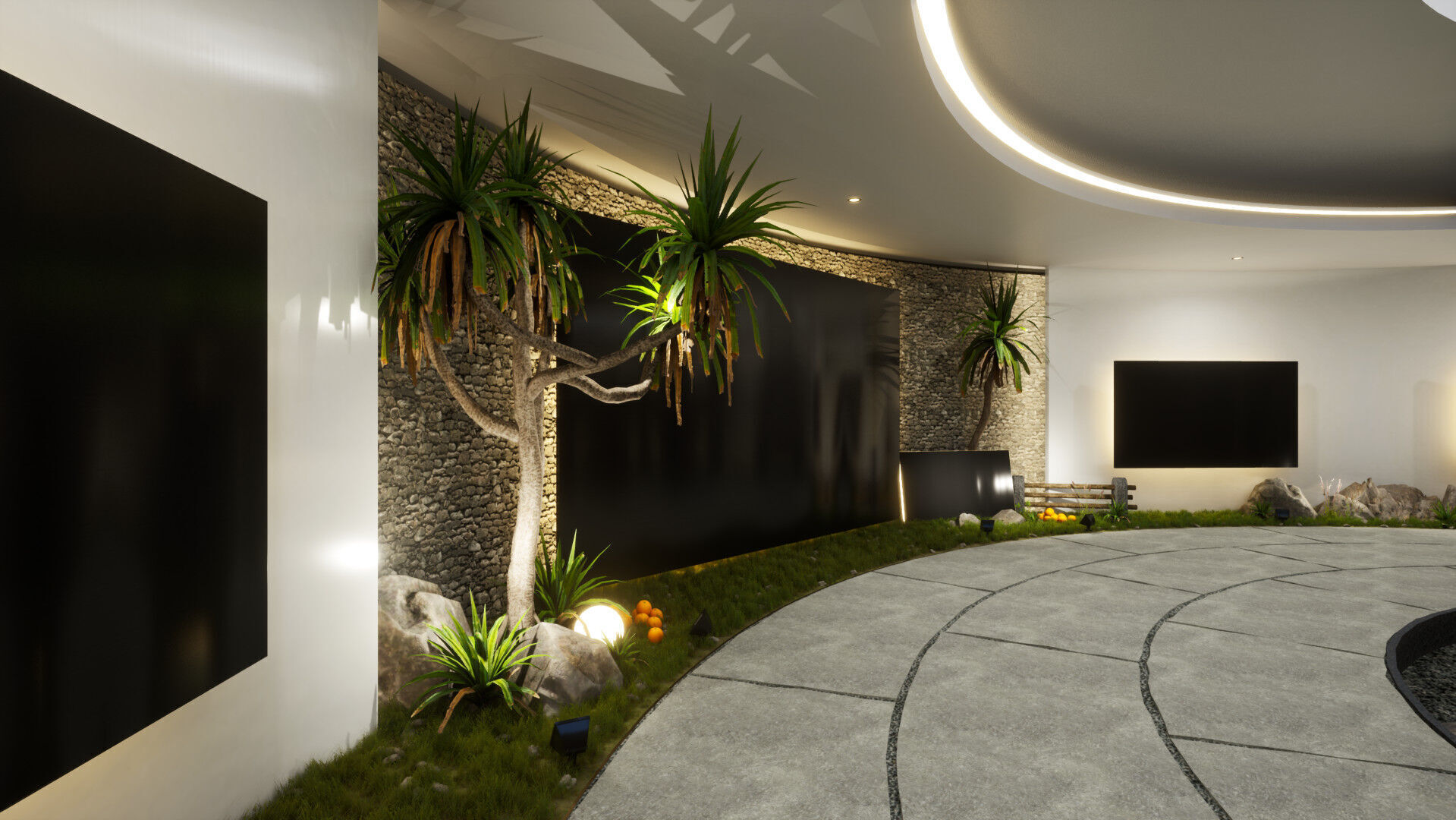 Natural circular gallery 3D model_8