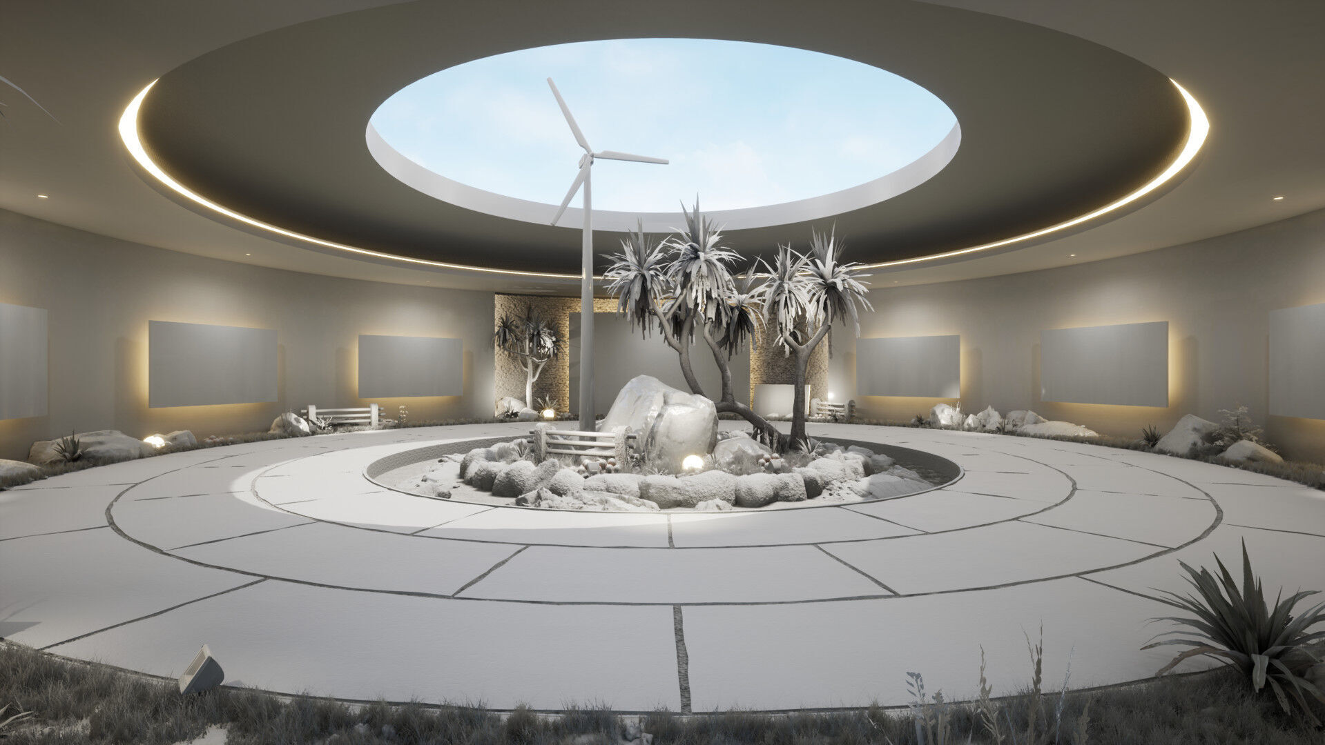 Natural circular gallery 3D model_11