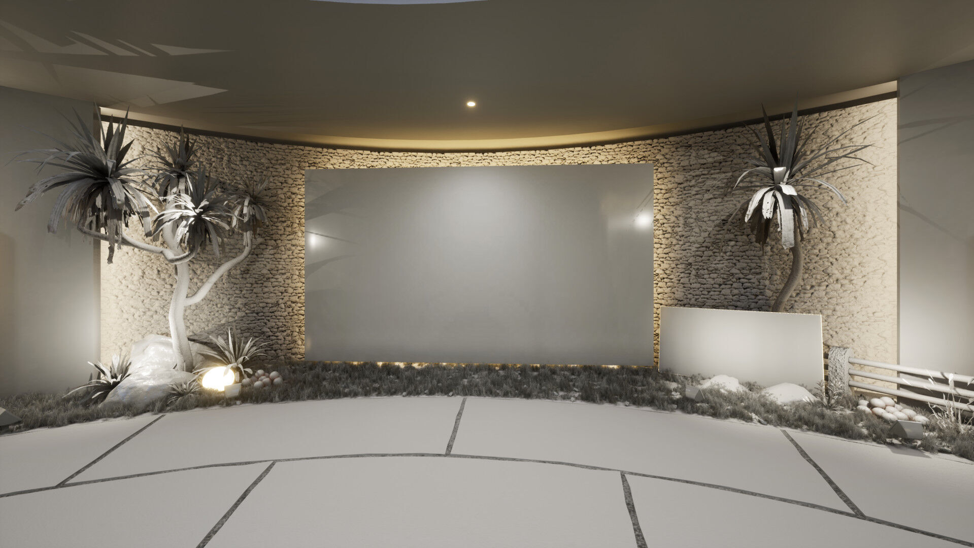 Natural circular gallery 3D model_17