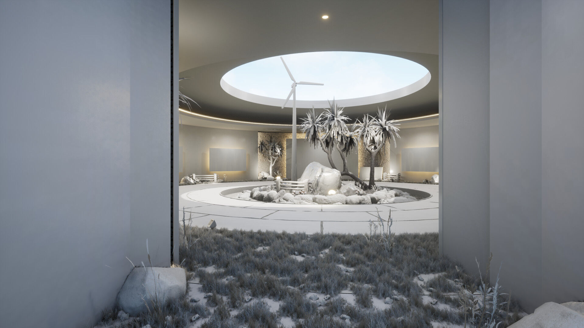 Natural circular gallery 3D model_19