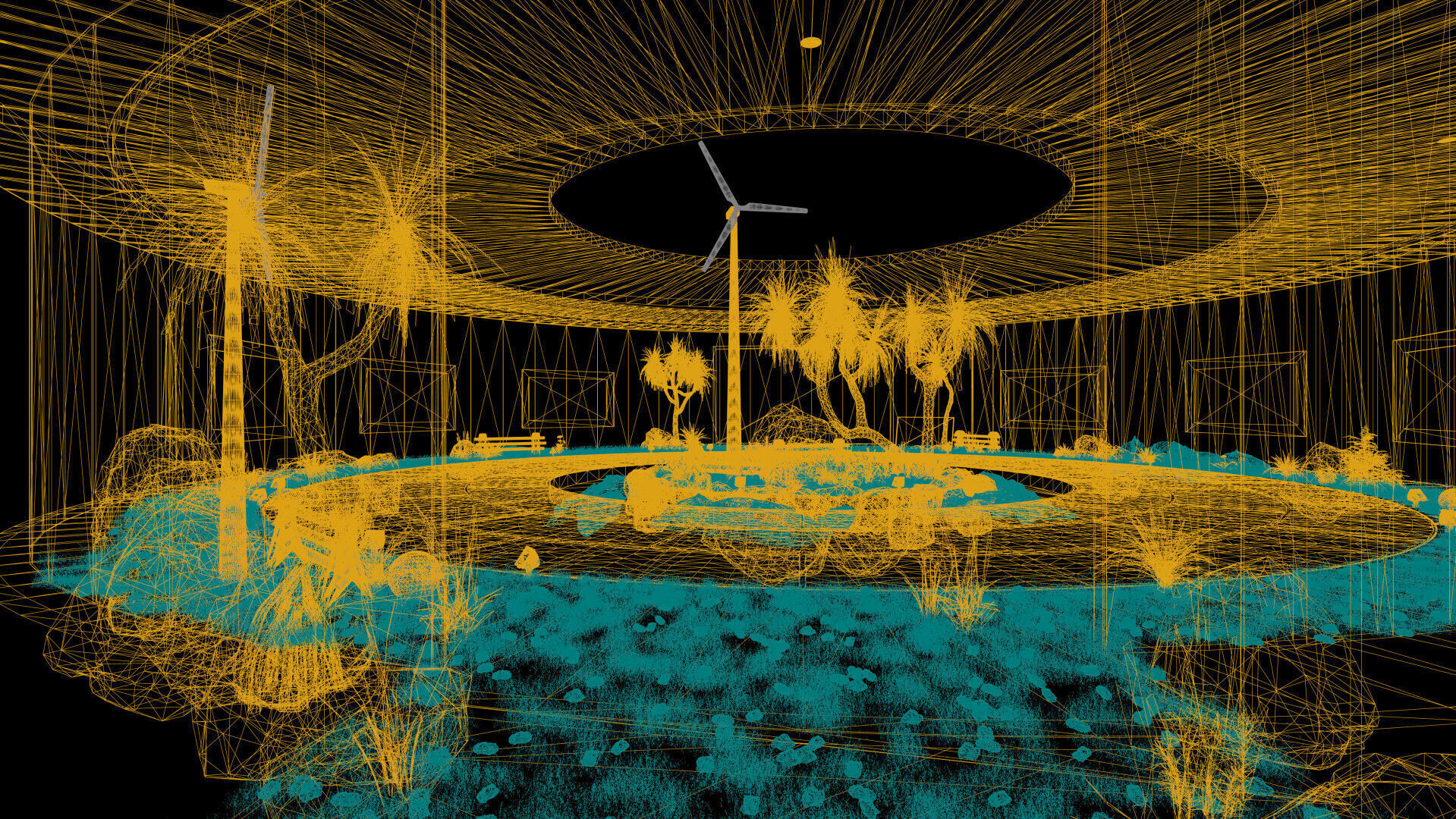 Natural circular gallery 3D model_29