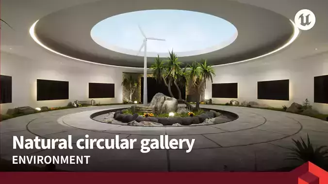 Natural circular gallery 3D model