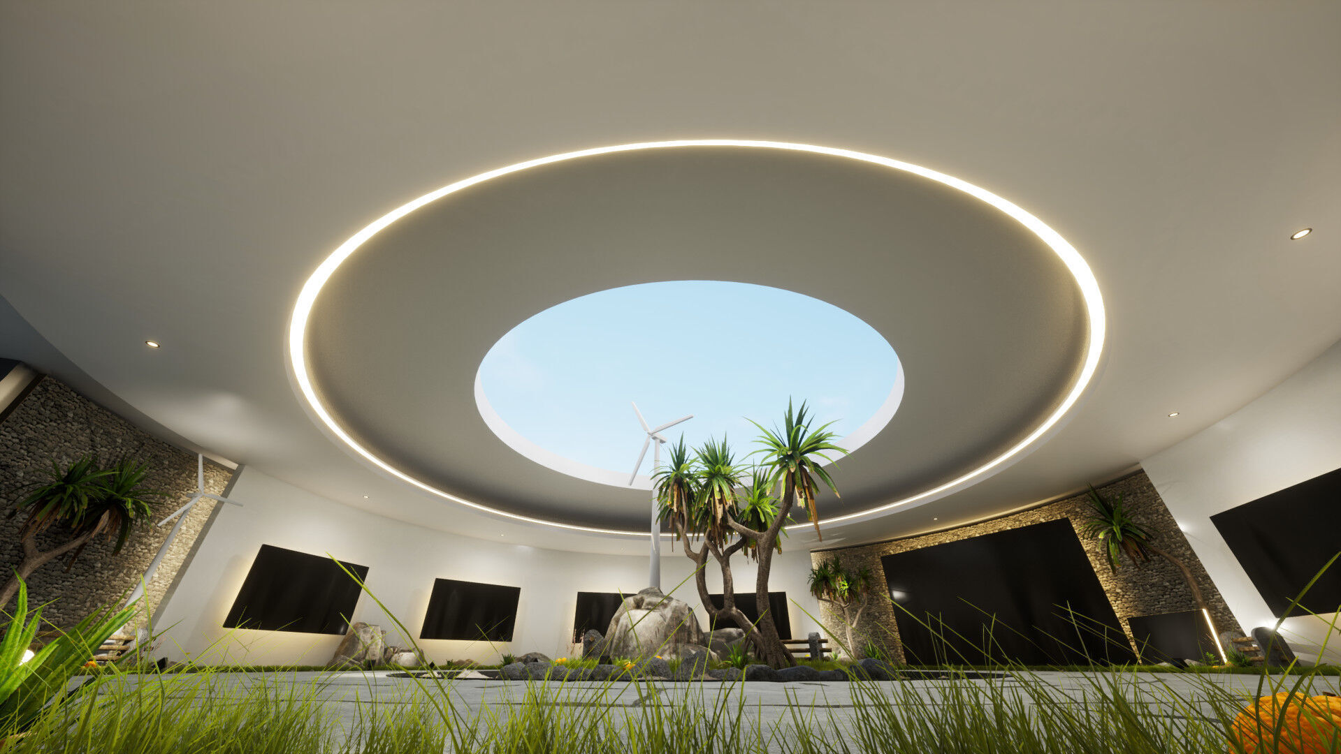 Natural circular gallery 3D model_6