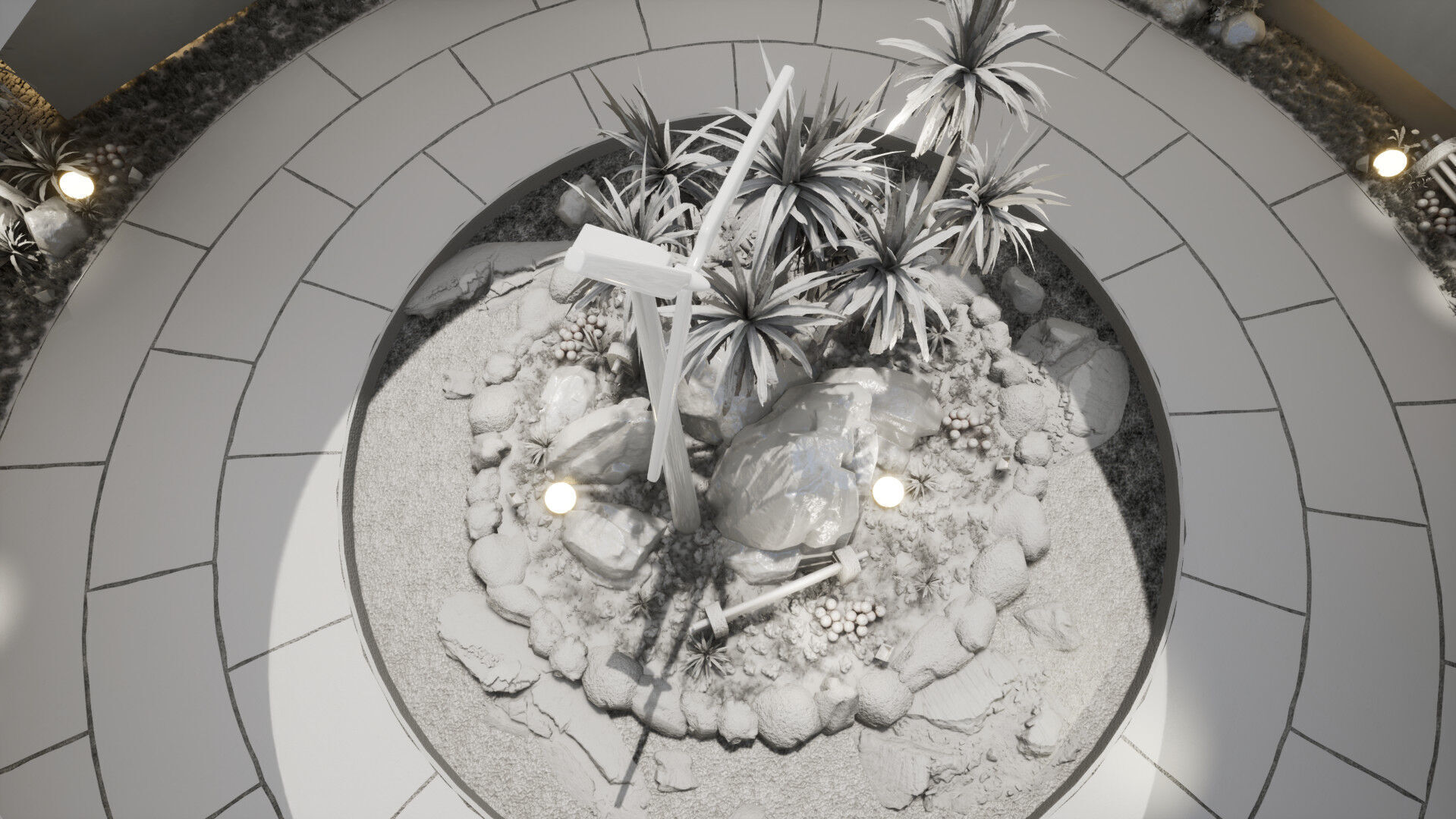 Natural circular gallery 3D model_20