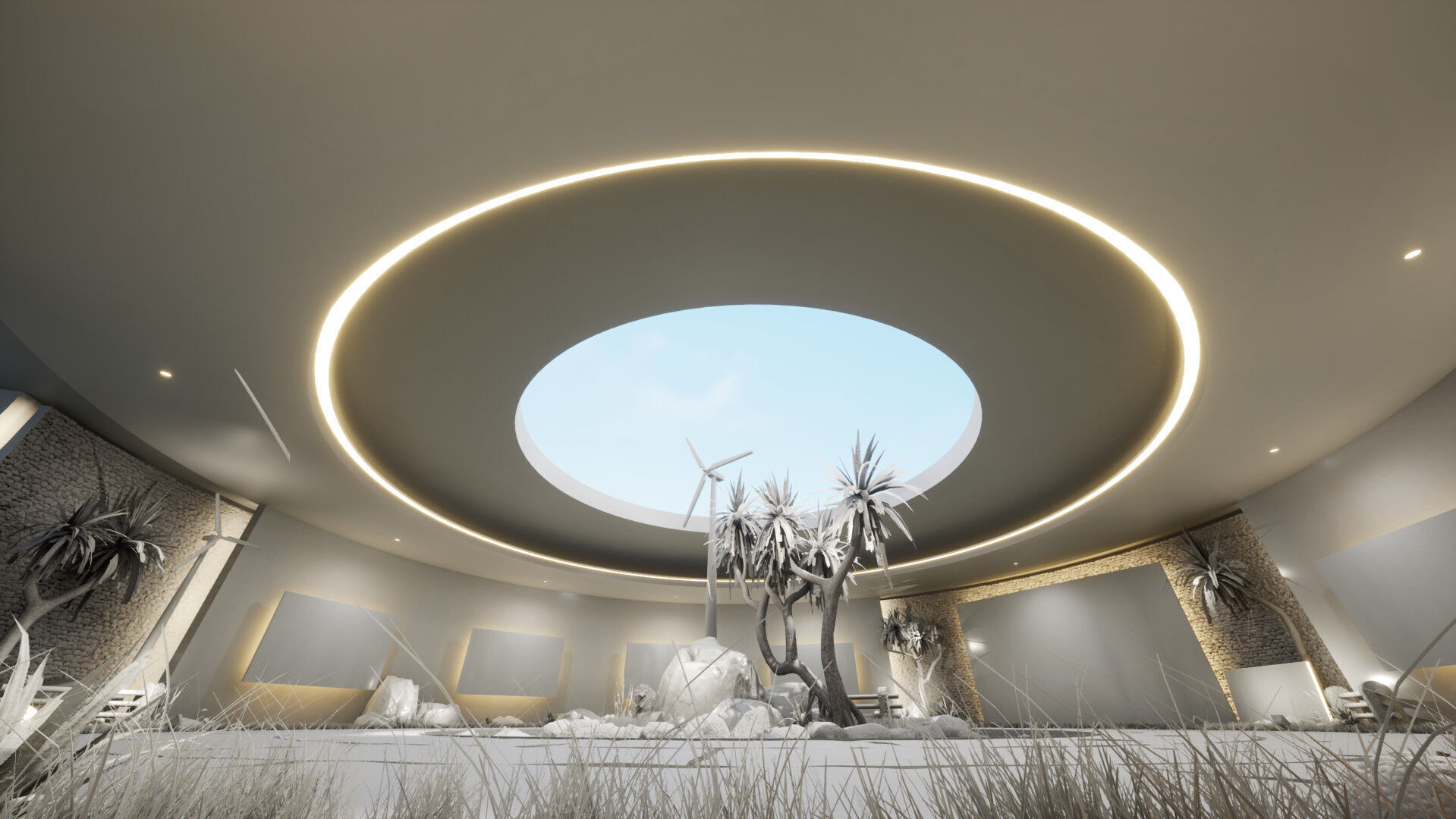 Natural circular gallery 3D model_16