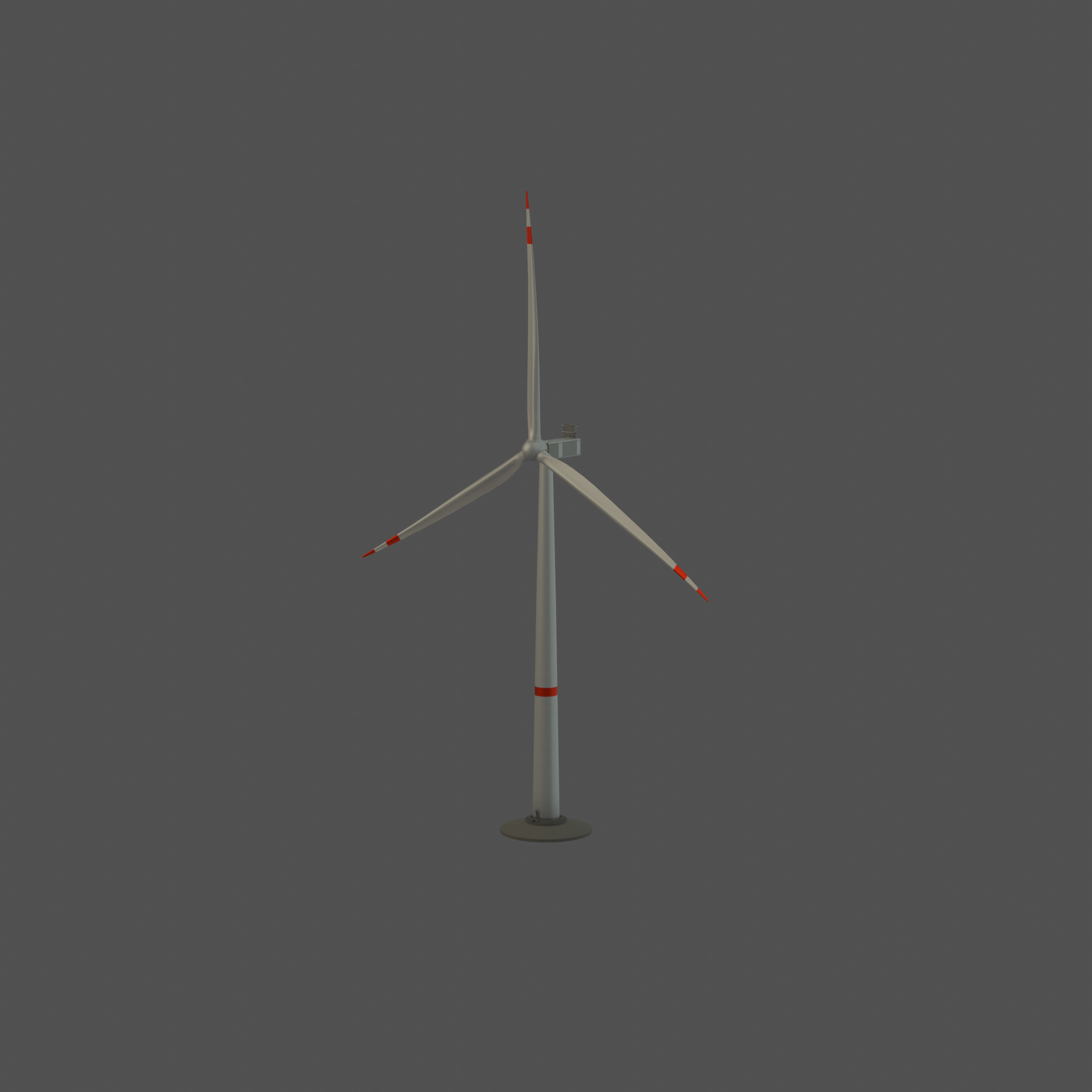 Wind-turbine with foundation V1 H-120 RD 160 m Low-poly 3D model_67