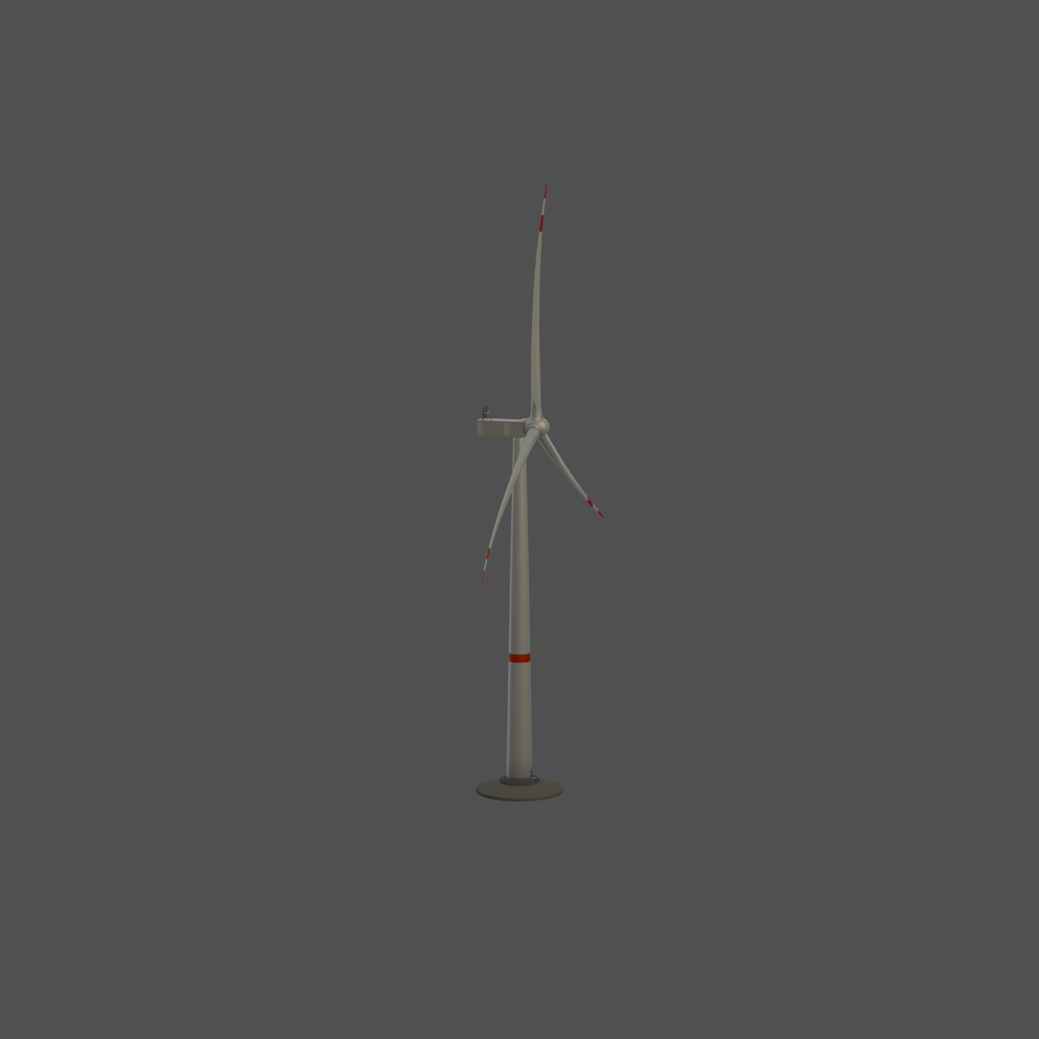 Wind-turbine with foundation V1 H-120 RD 160 m Low-poly 3D model_51